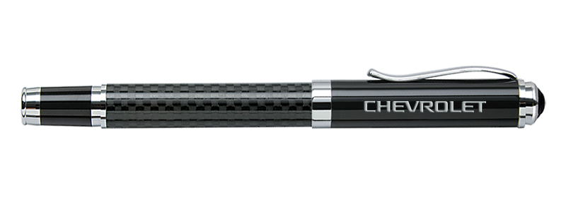 Dark Slate Gray Black Carbon Fiber Chevrolet Ballpoint Pen