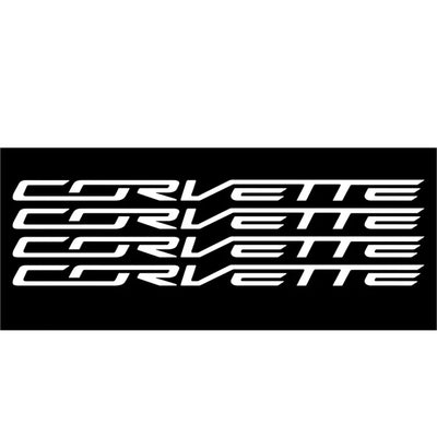 C6/C7 Wheel Lettering Kit - Corvette Script for 4 Wheels