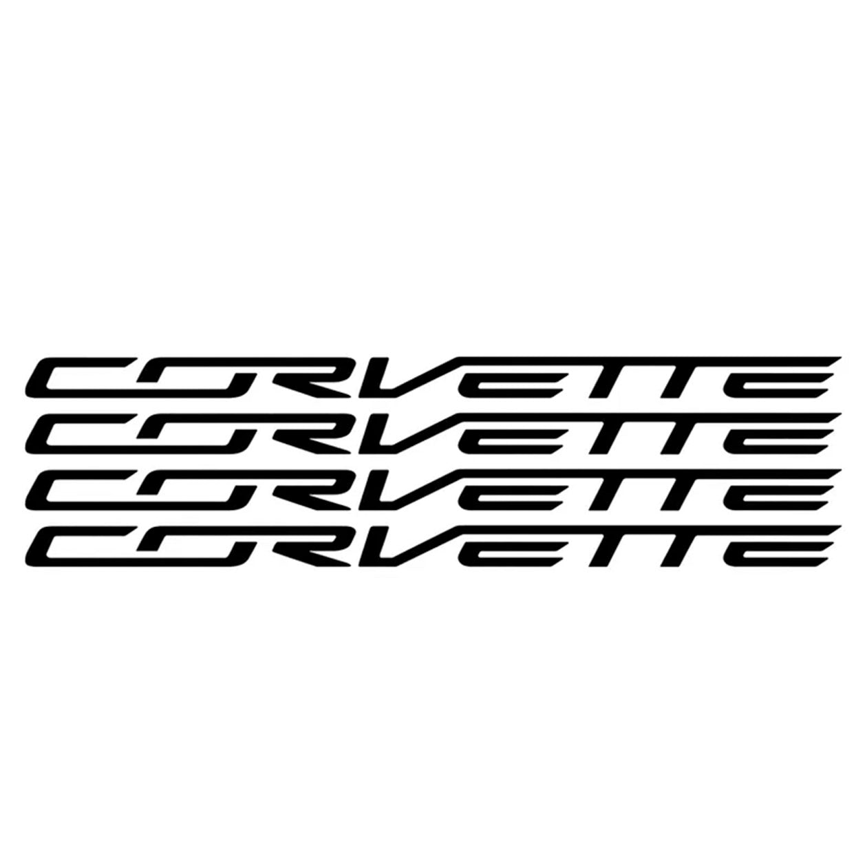 C6/C7 Wheel Lettering Kit - Corvette Script for 4 Wheels