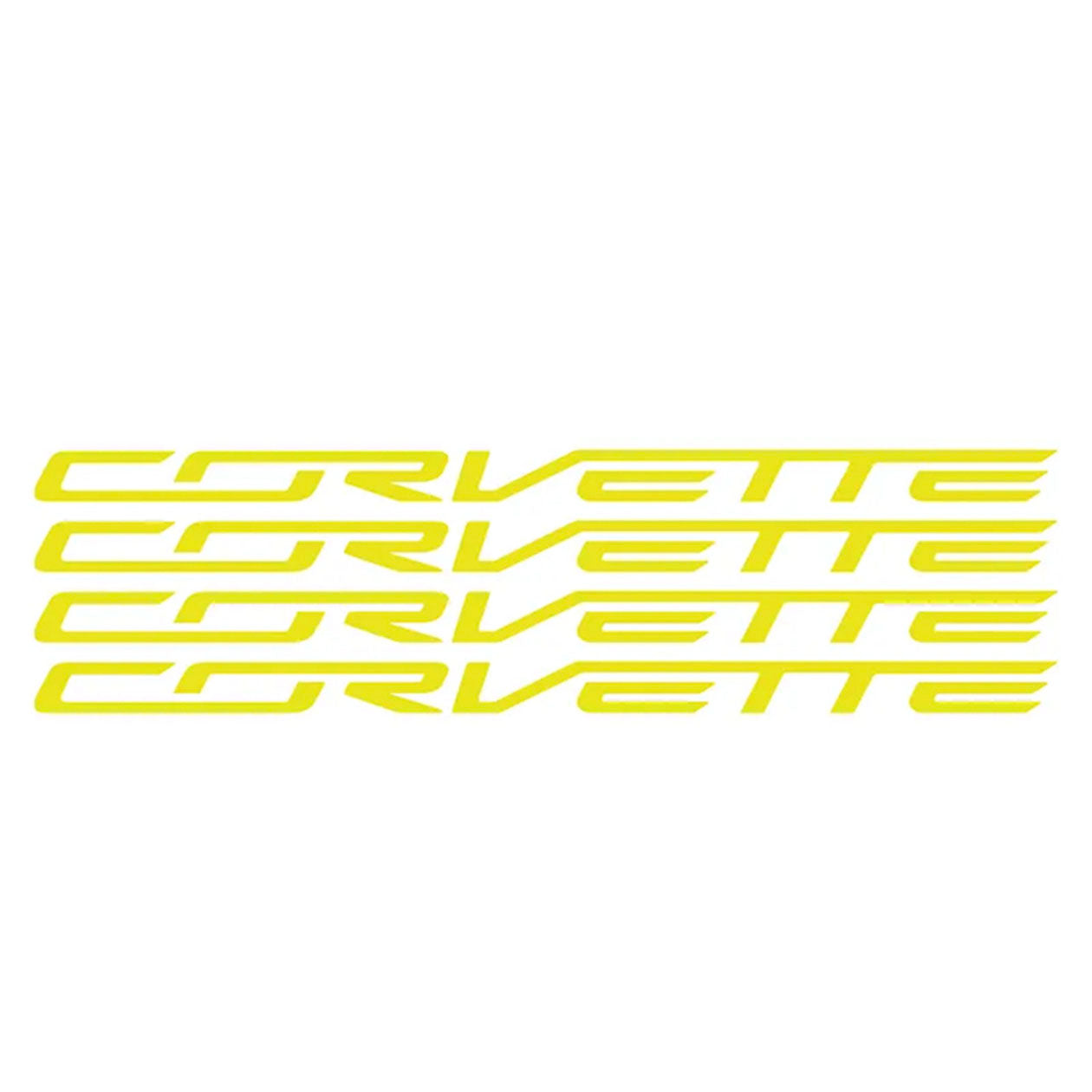 C6/C7 Wheel Lettering Kit - Corvette Script for 4 Wheels