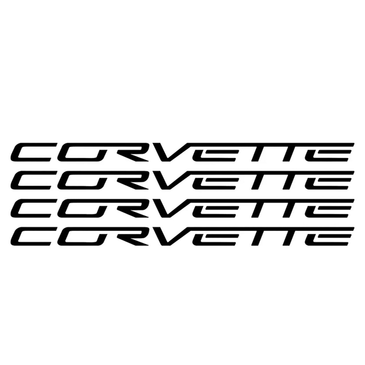 C6/C7 Wheel Lettering Kit - Corvette Script for 4 Wheels