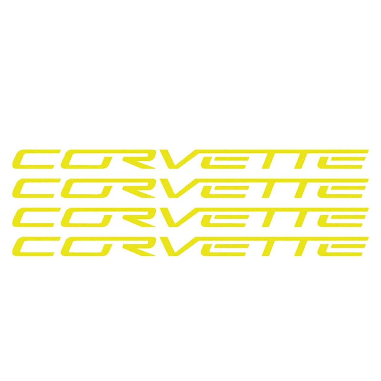 C6/C7 Wheel Lettering Kit - Corvette Script for 4 Wheels