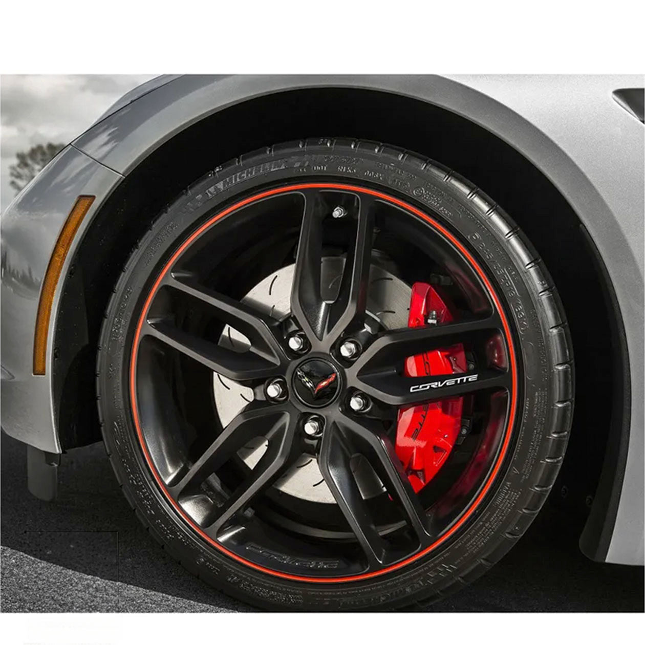 C6/C7 Wheel Lettering Kit - Corvette Script for 4 Wheels