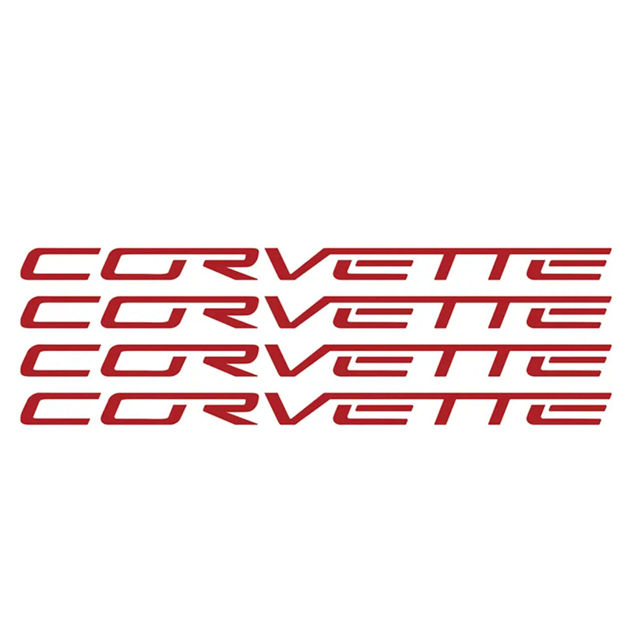 C6/C7 Wheel Lettering Kit - Corvette Script for 4 Wheels