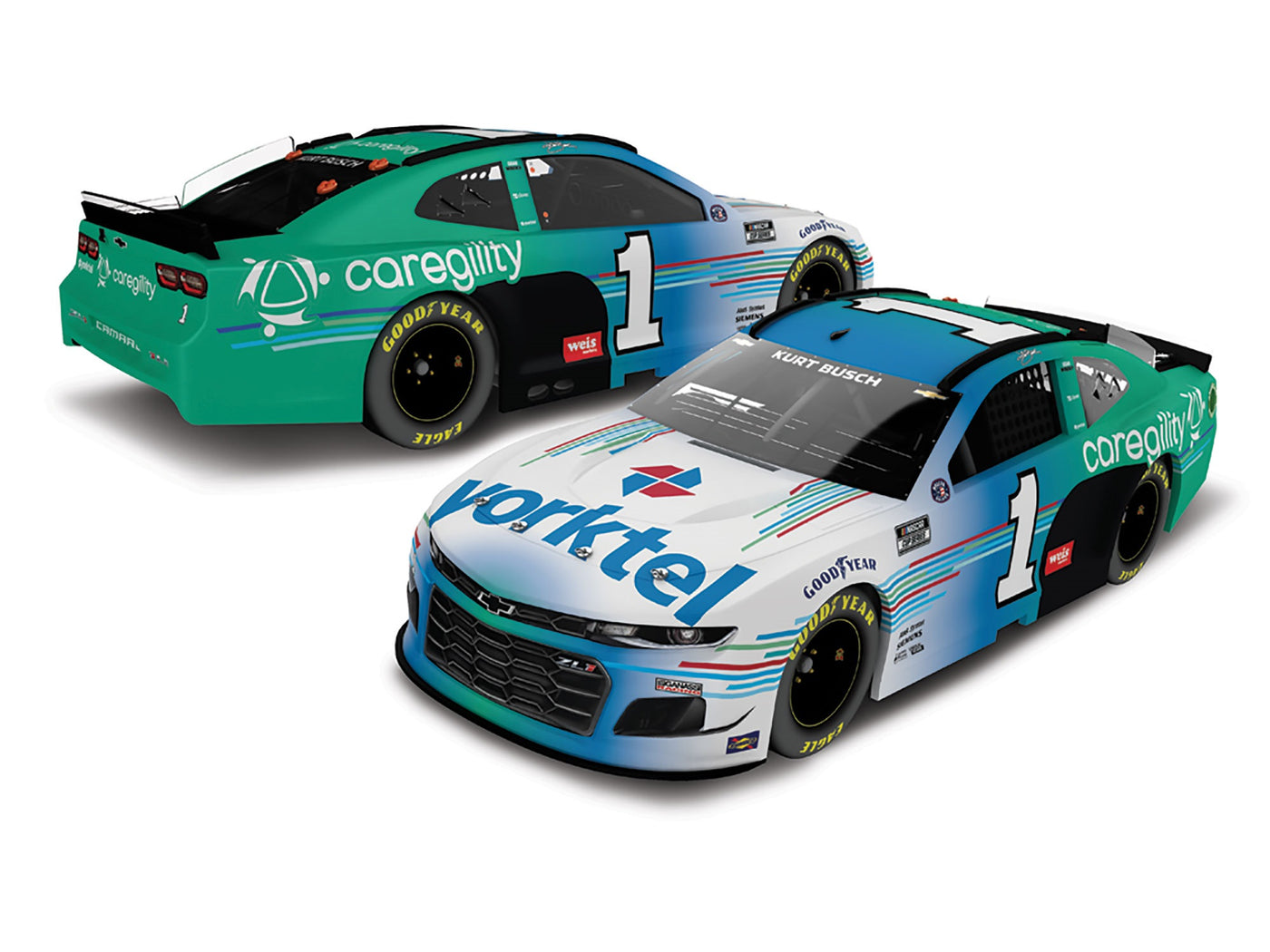 Kurt Busch 2021 Caregility/Yorktel 1:24 Diecast