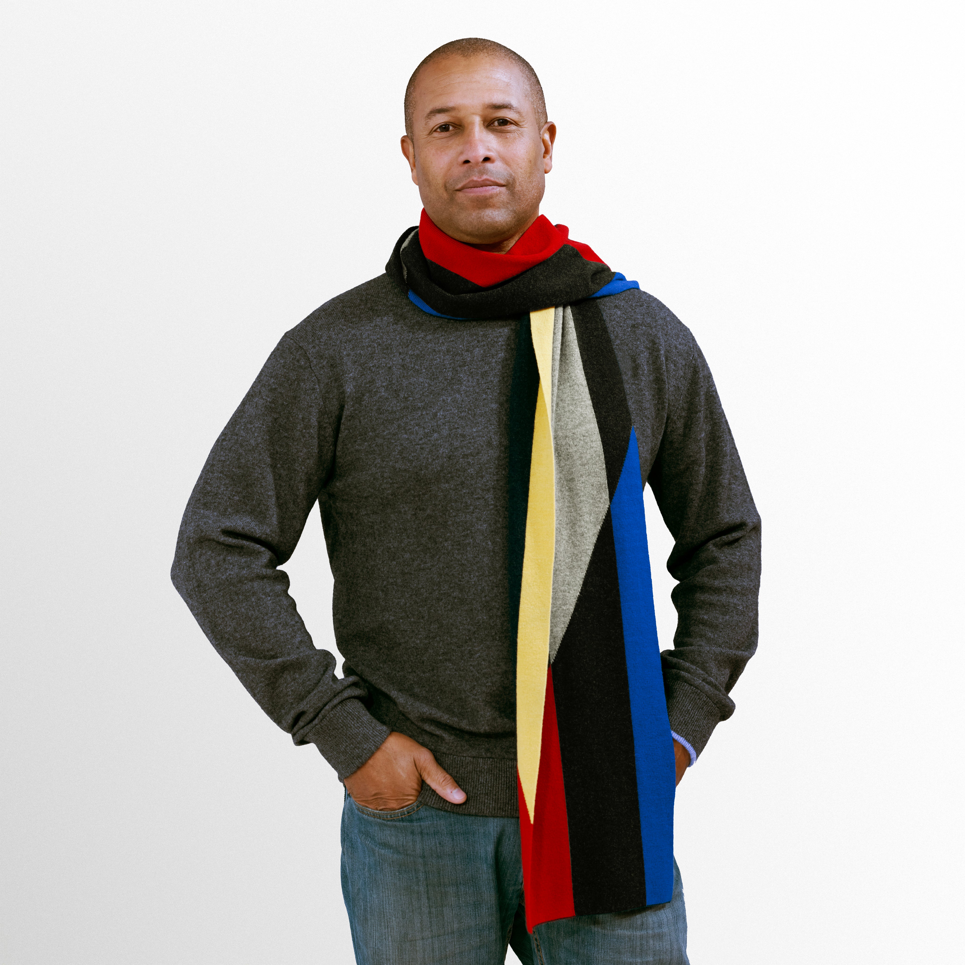Lavender V-Series Bold Rhombus Scarf