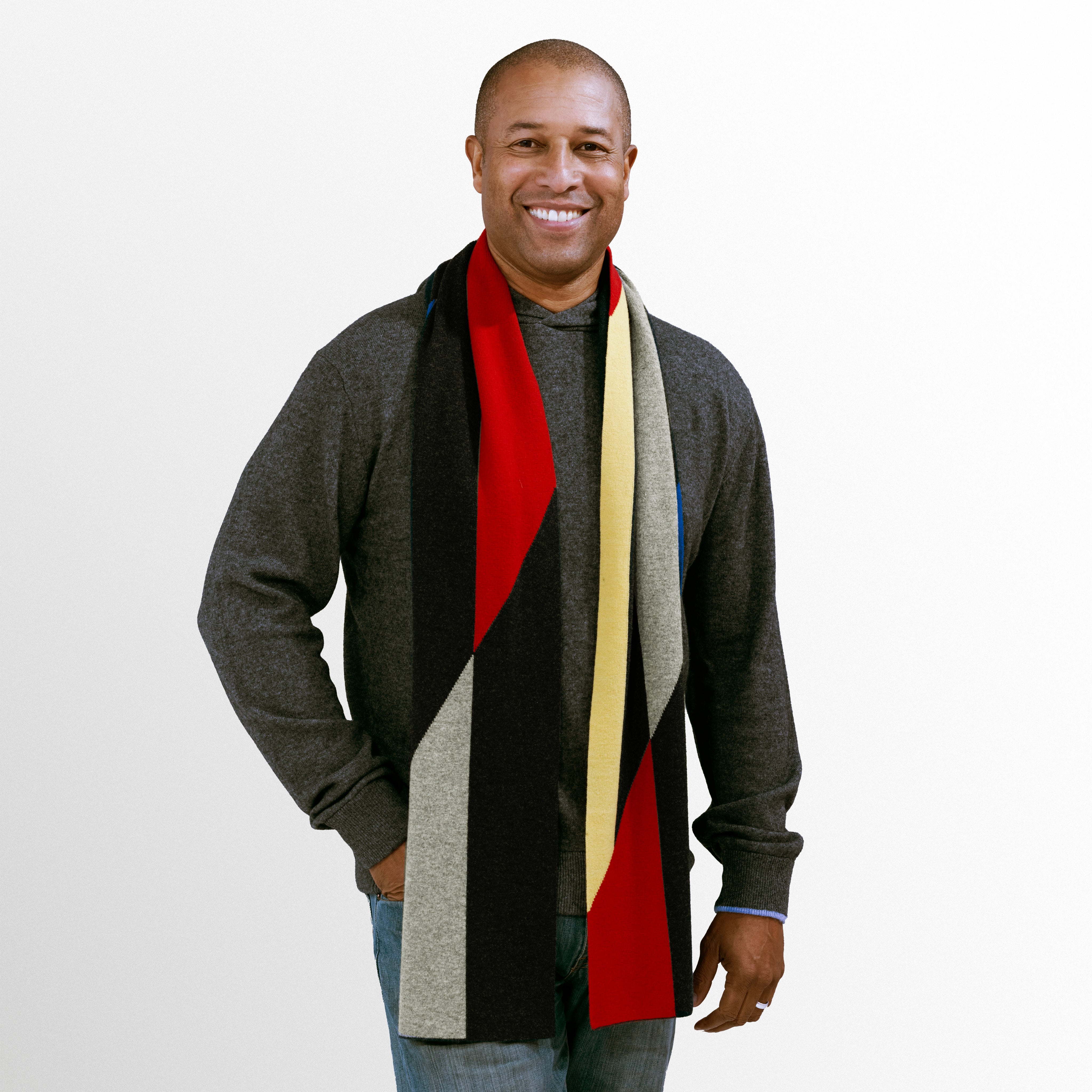 Lavender V-Series Bold Rhombus Scarf