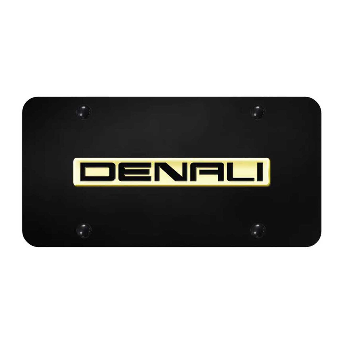 Denali Name License Plate - Gold on Black