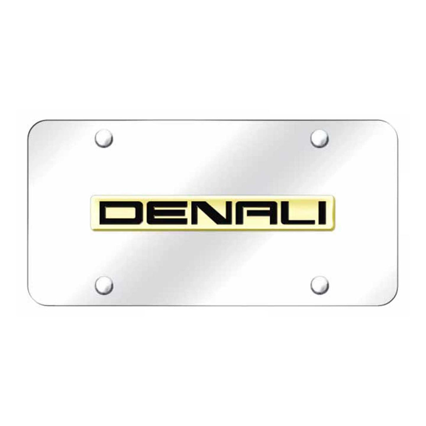 Denali Name License Plate - Gold on Mirrored