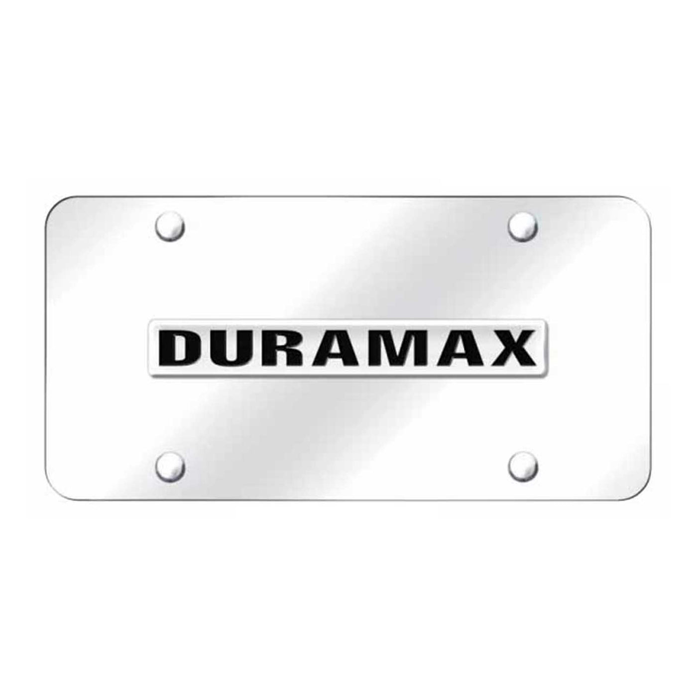 Duramax Name License Plate - Chrome on Mirrored