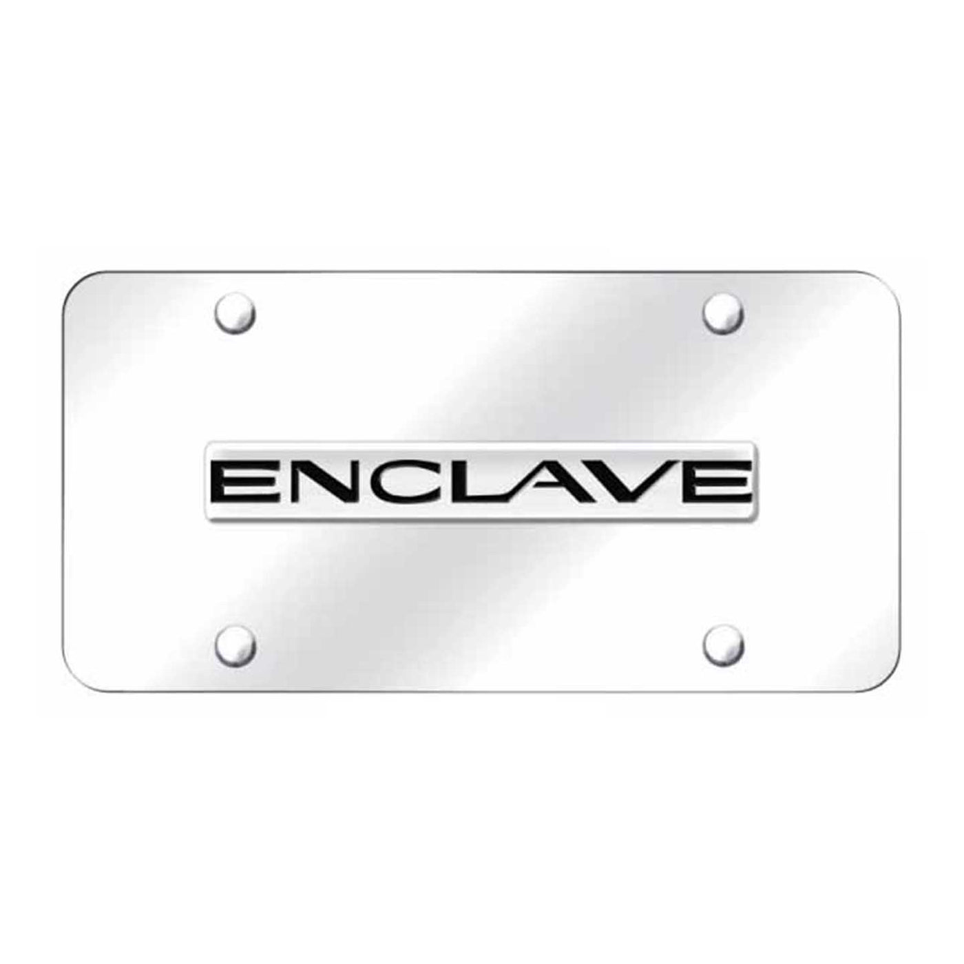 Enclave Name License Plate - Chrome on Mirrored