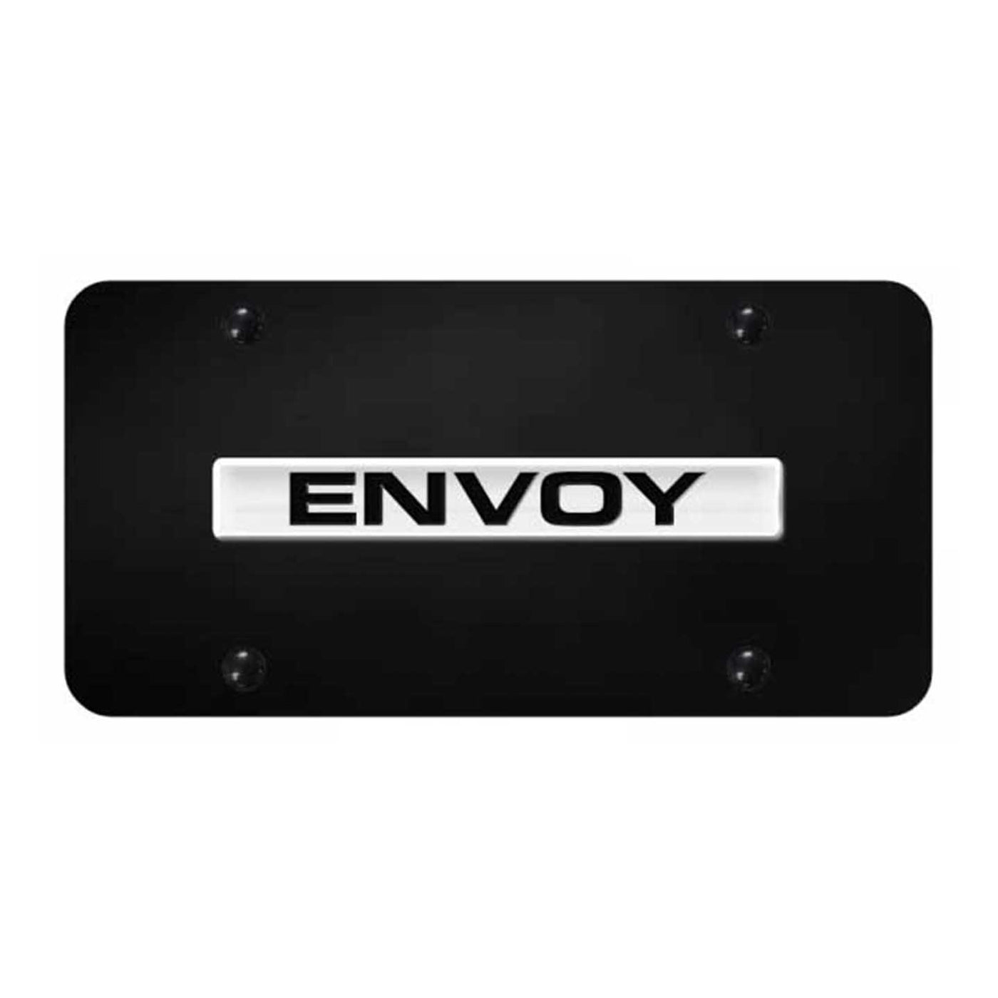 Envoy Name License Plate - Chrome on Black