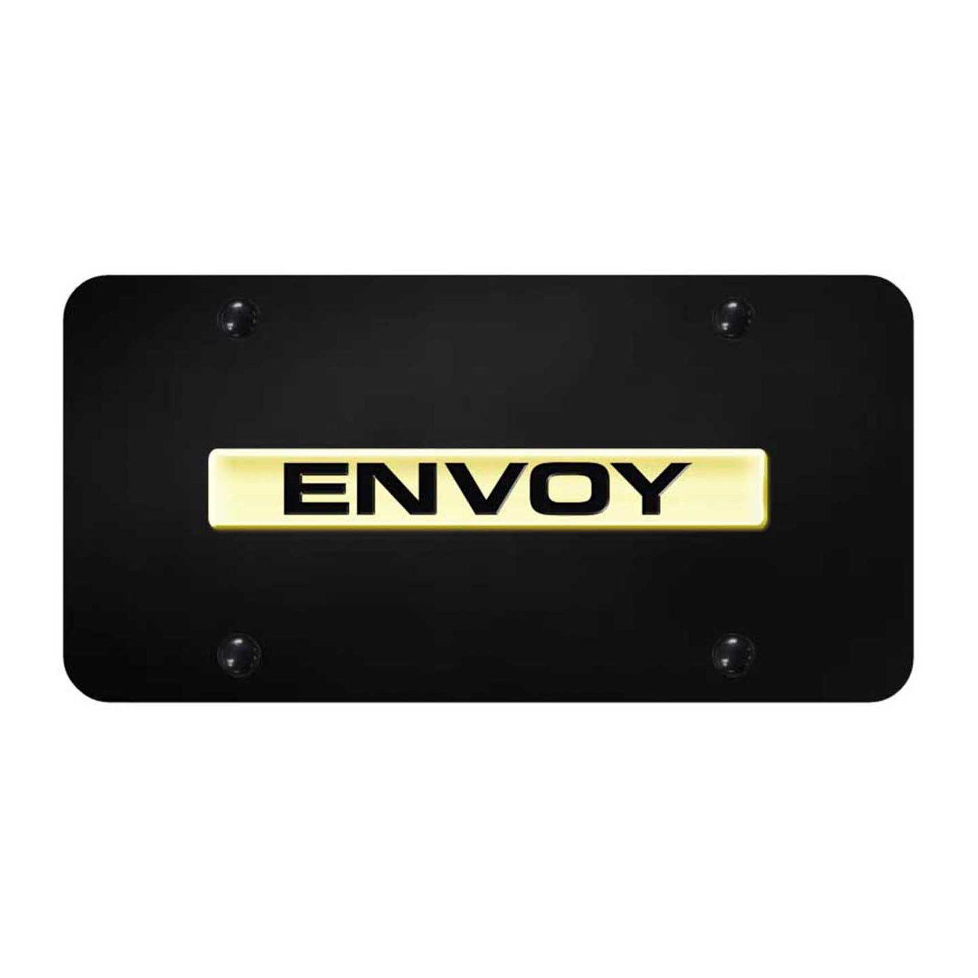 Envoy Name License Plate - Gold on Black