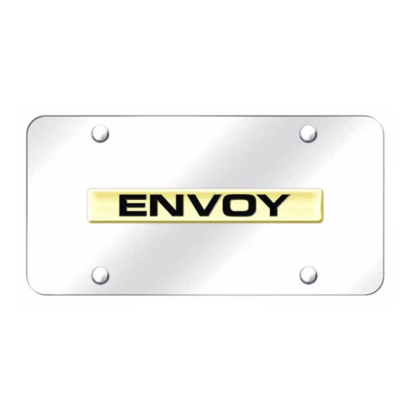 Envoy Name License Plate - Gold on Mirrored