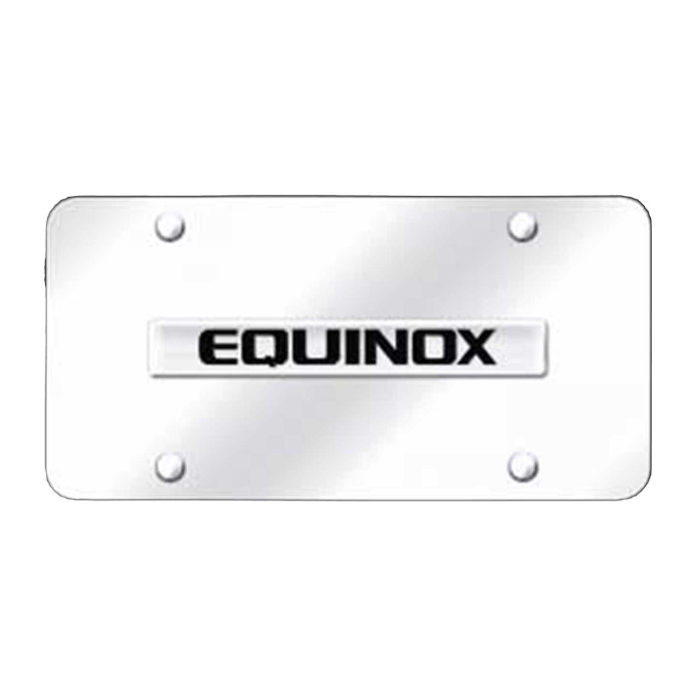 Equinox Name License Plate - Chrome on Mirrored