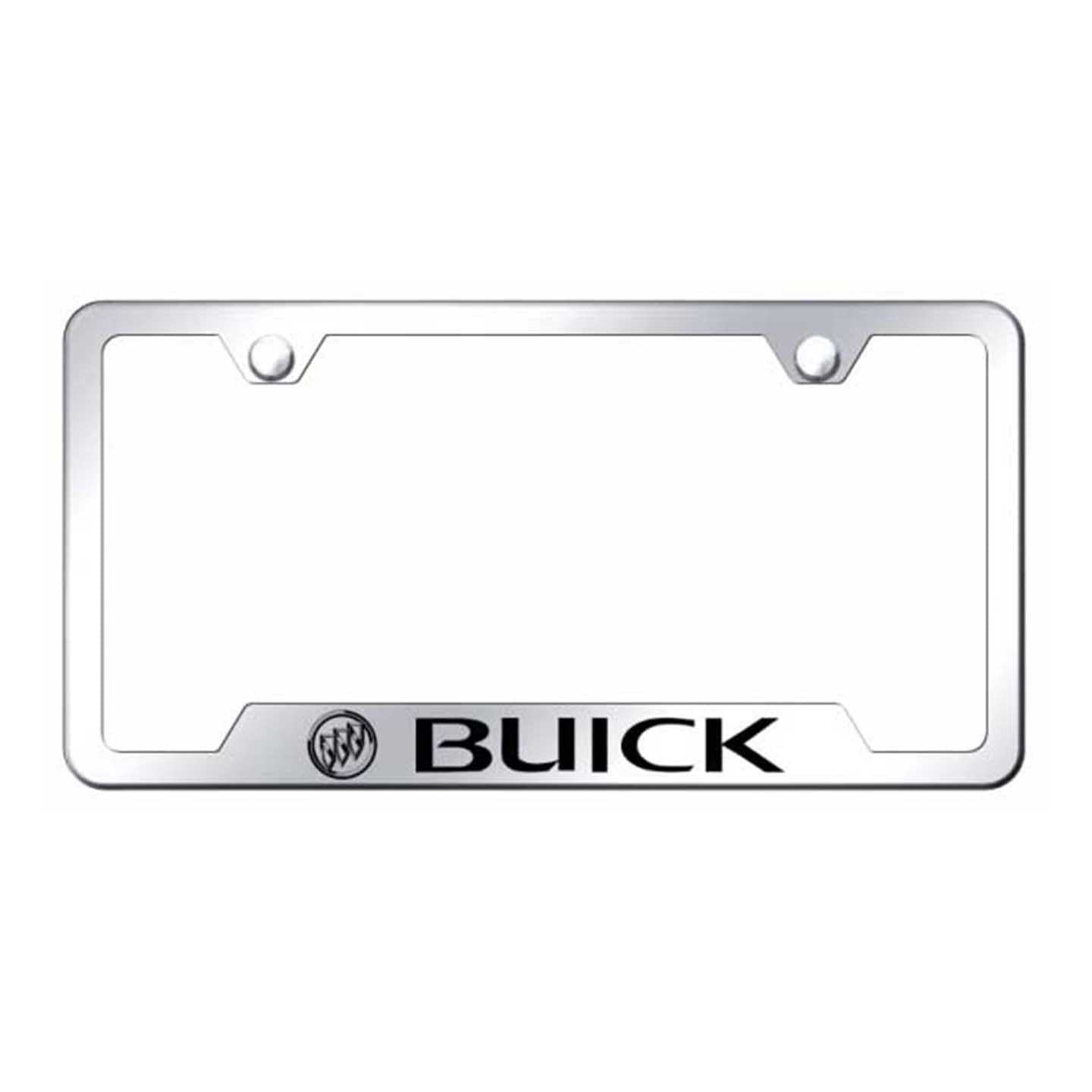 Light Gray Buick Cut-Out Frame - Laser Etched Mirrored