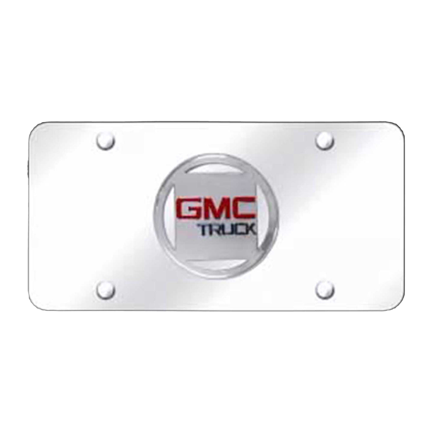 GMC License Plate - Chrome on Mirrored