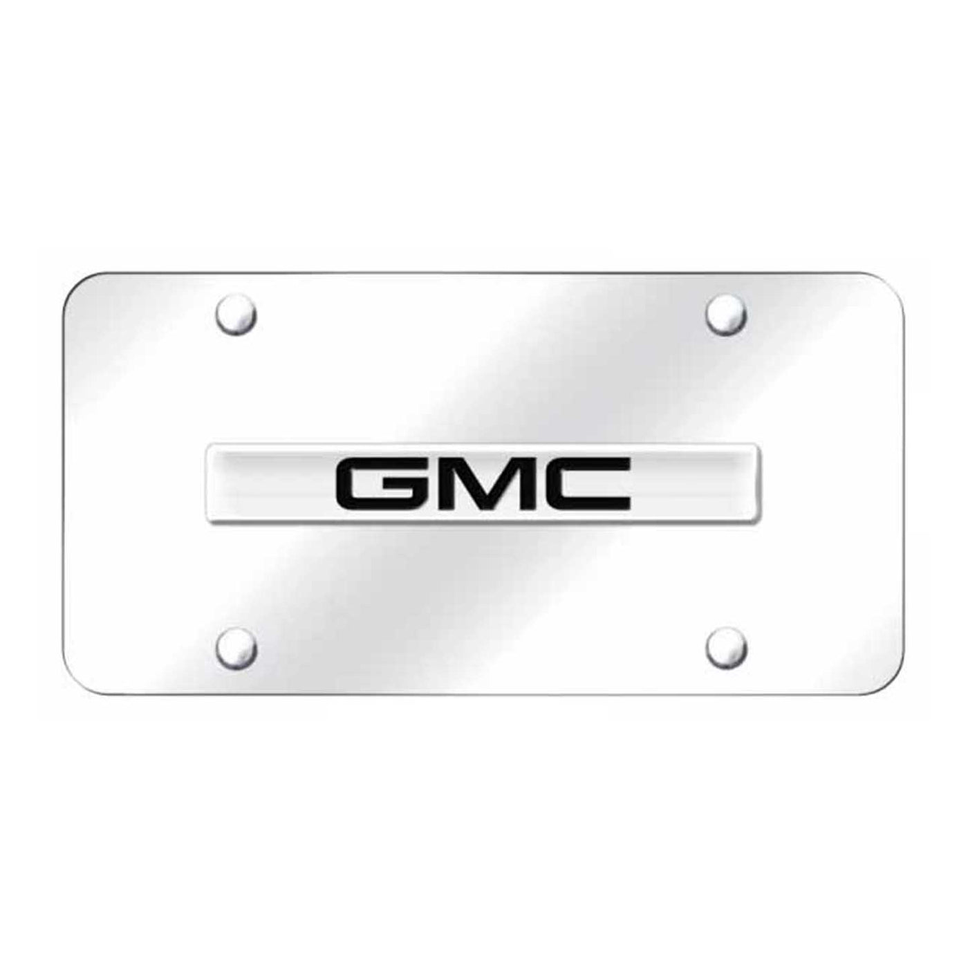 GMC Name License Plate - Chrome on Mirrored