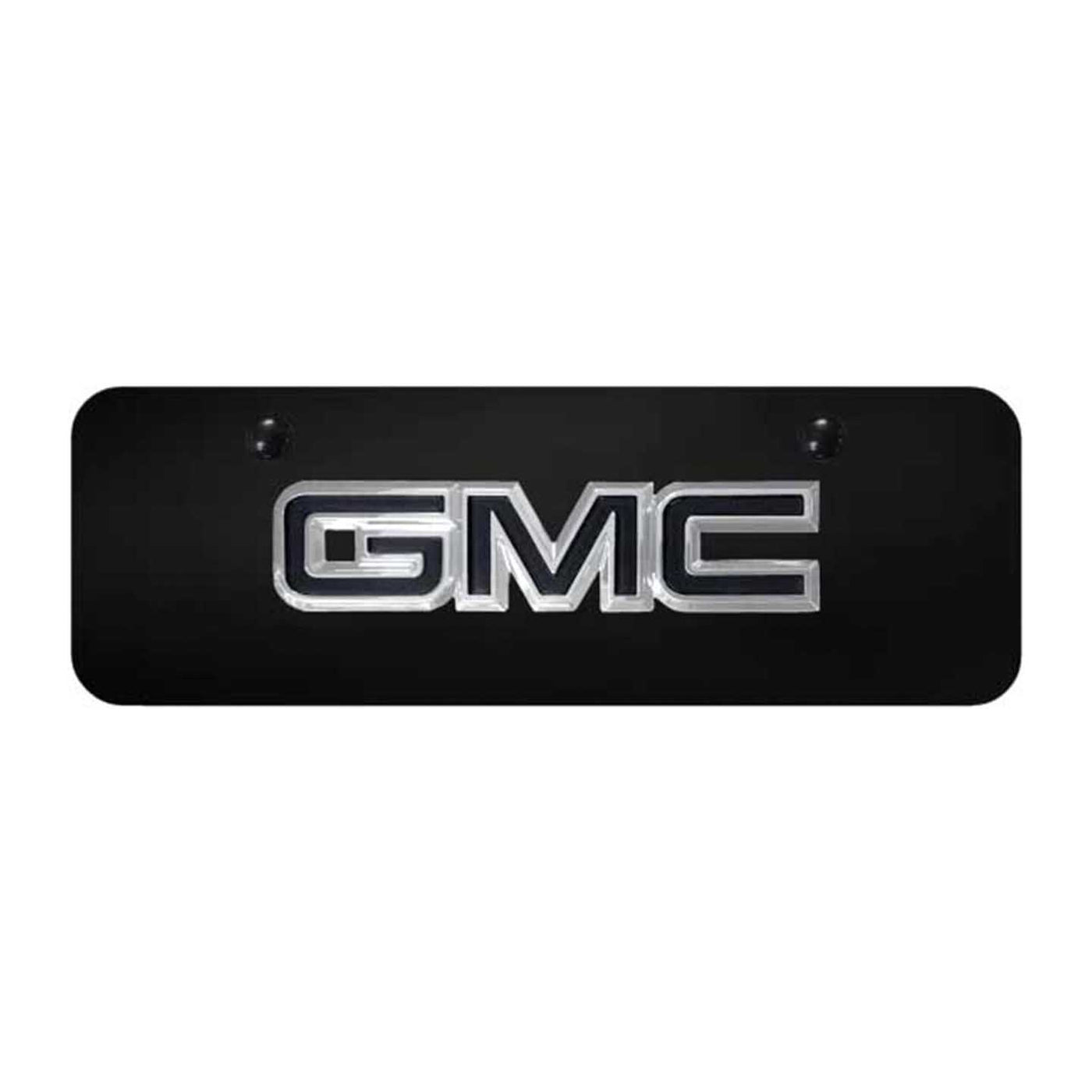 GMC OEM Black Mini Plate - Chrome on Black
