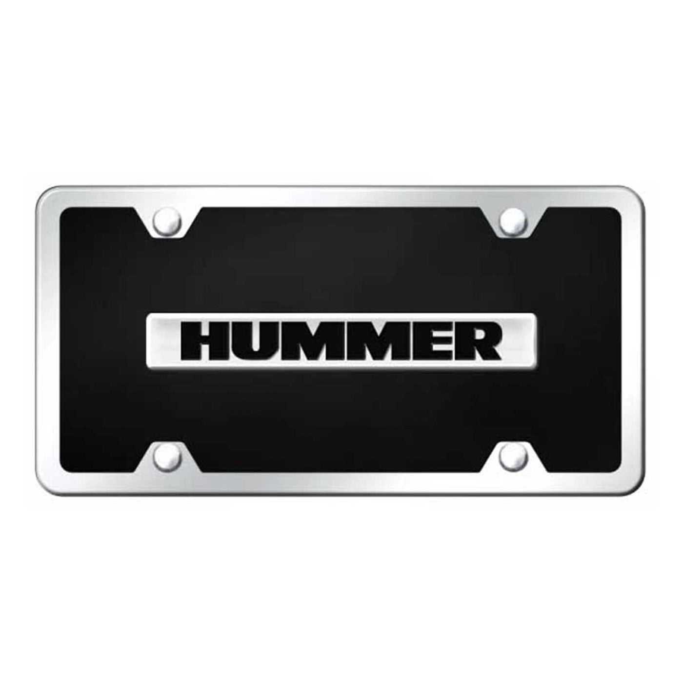 Light Gray Hummer Name Acrylic Kit - Chrome on Black