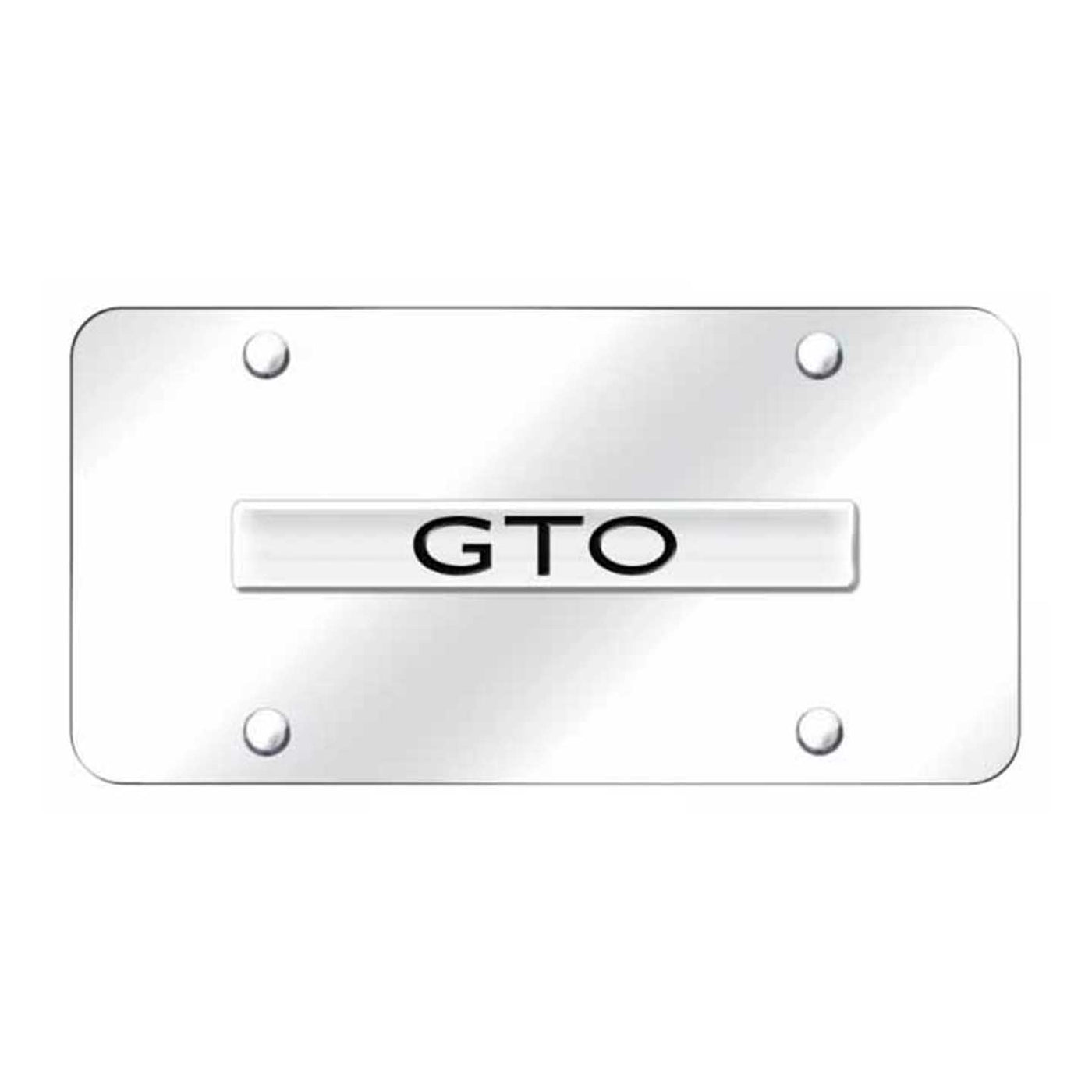 GTO Name License Plate - Chrome on Mirrored