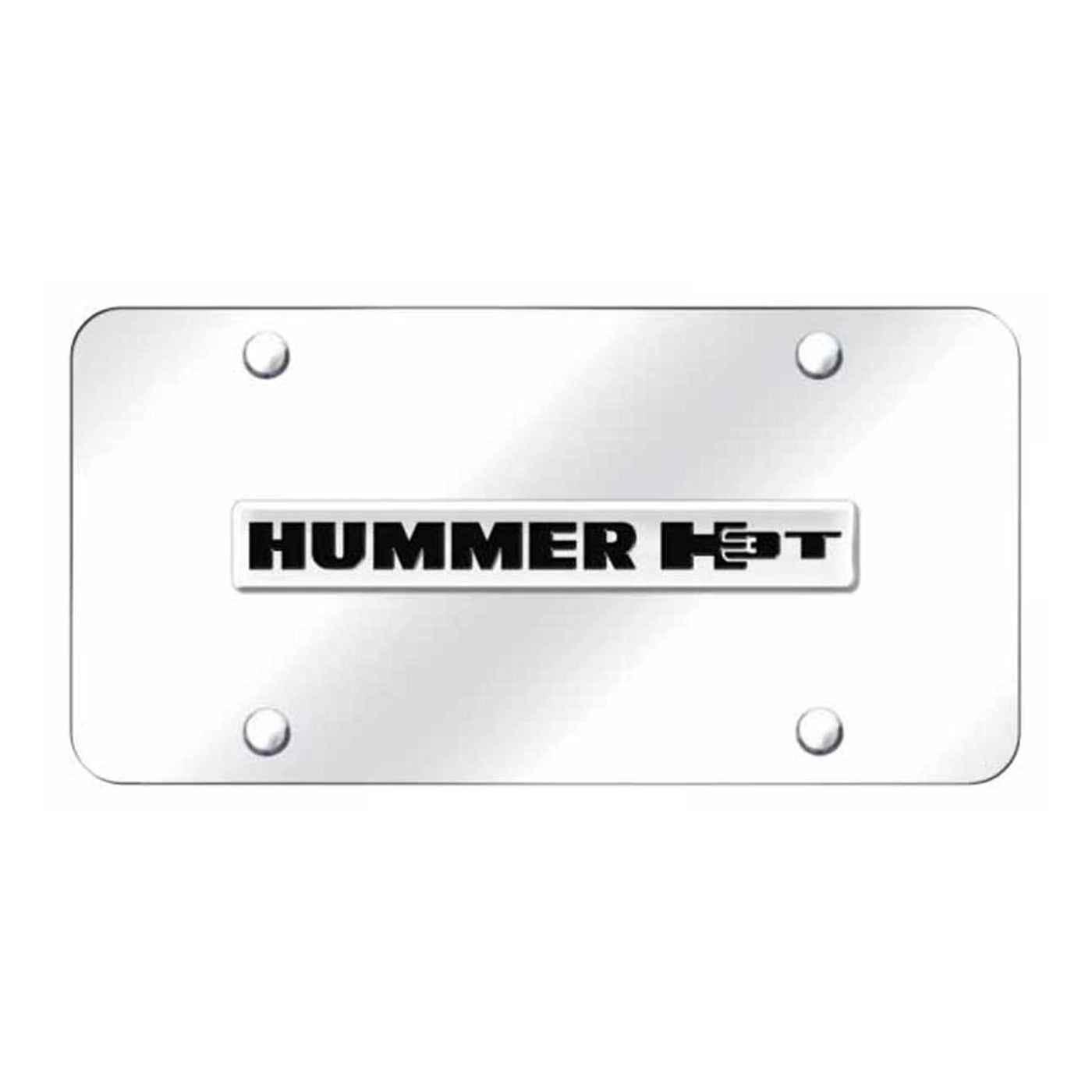 Hummer H3T Name License Plate - Chrome on Mirrored