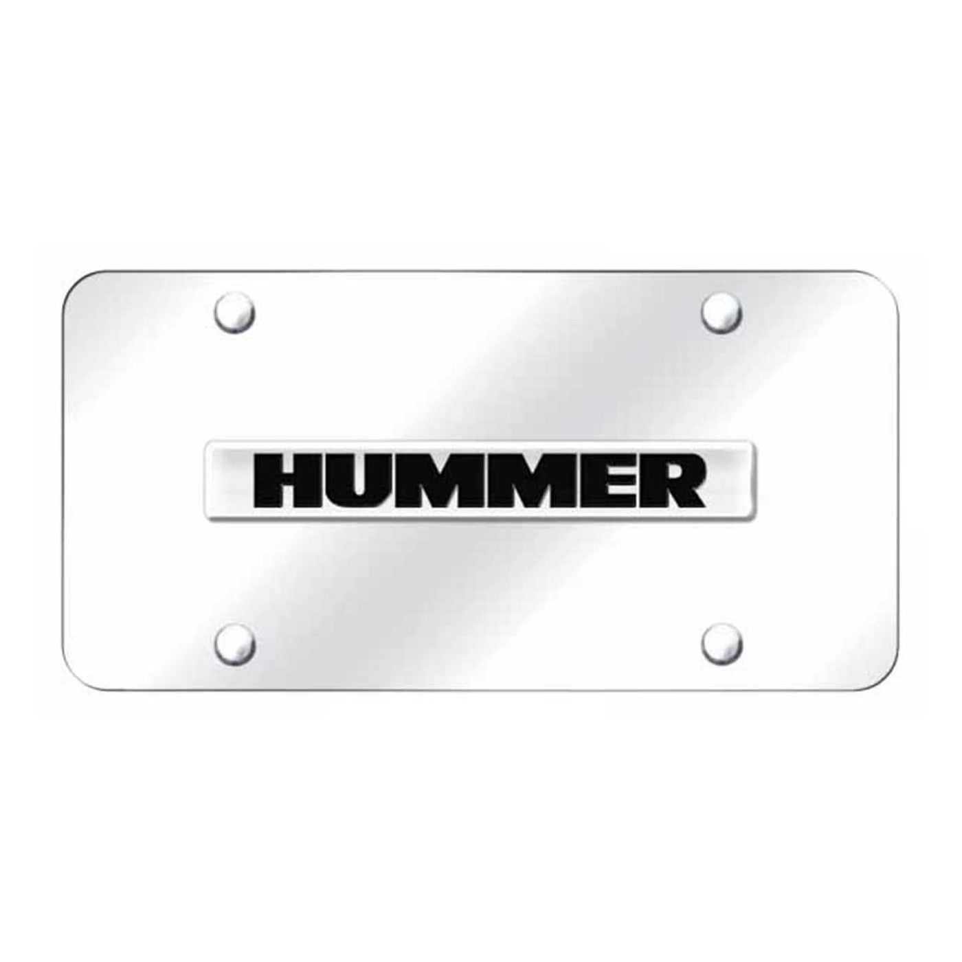 Hummer Name License Plate - Chrome on Mirrored