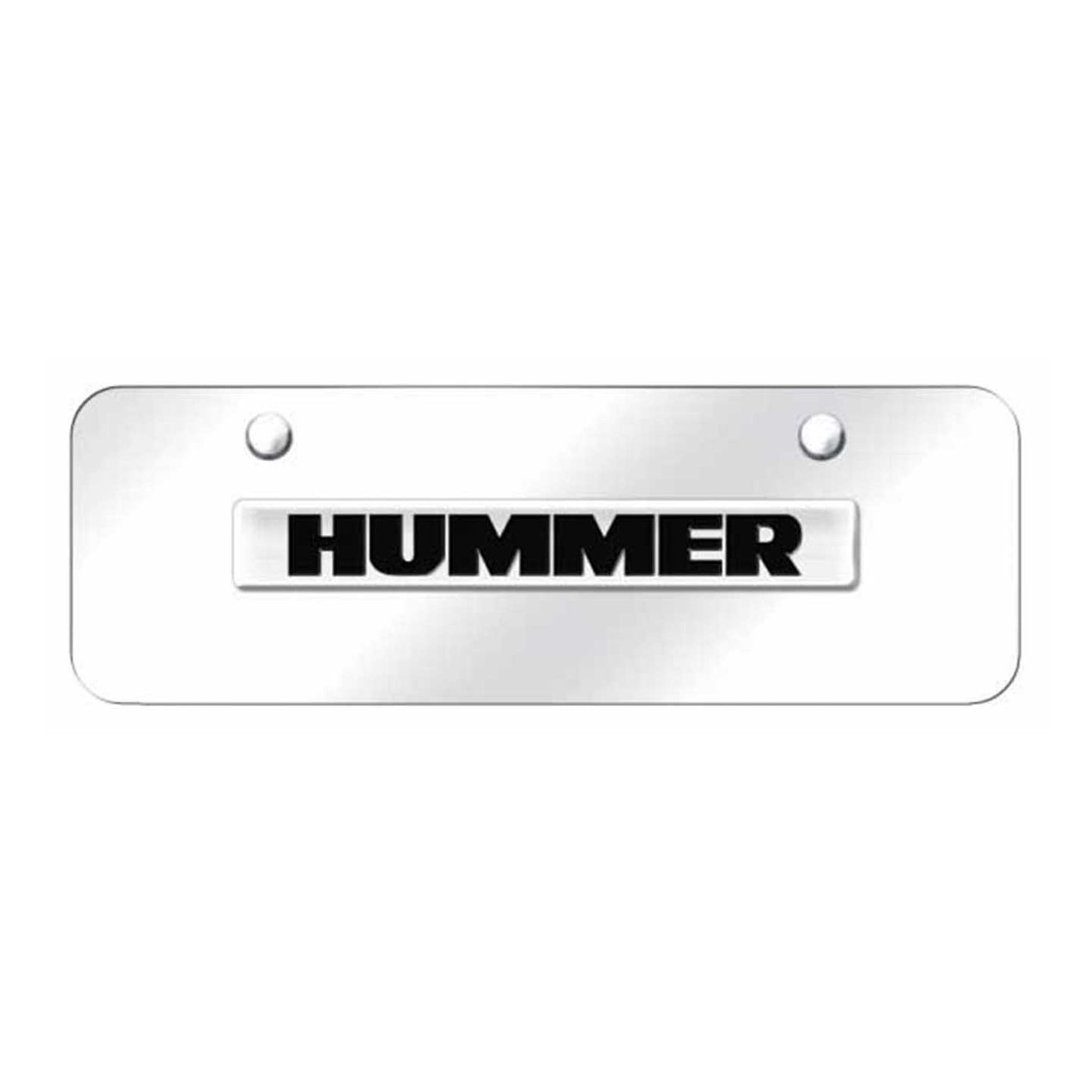Hummer Name Mini Plate - Chrome on Mirrored