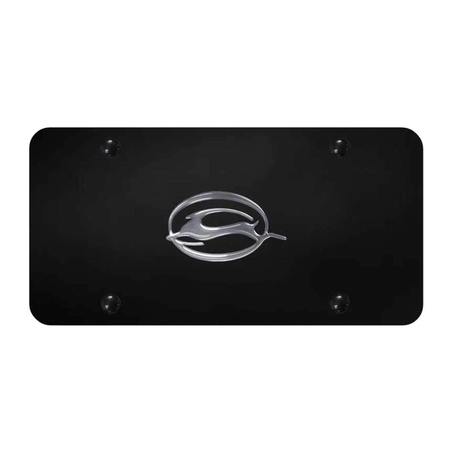 Black Impala License Plate - Chrome on Black