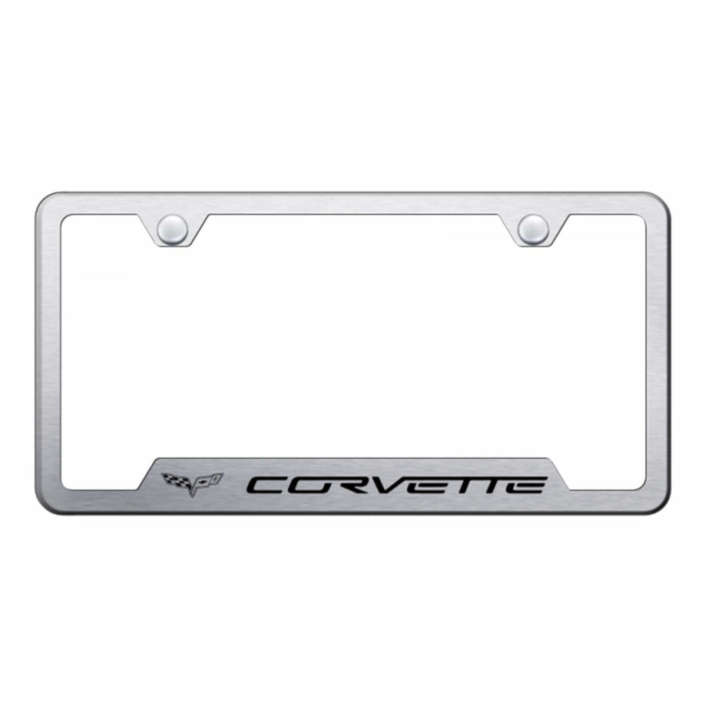 Corvette C6 Cut-Out Frame - Laser Etched Brushed