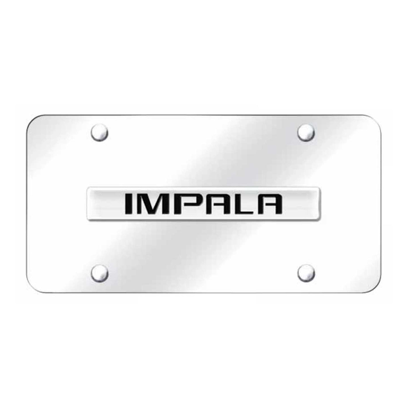 Impala Name License Plate - Chrome on Mirrored