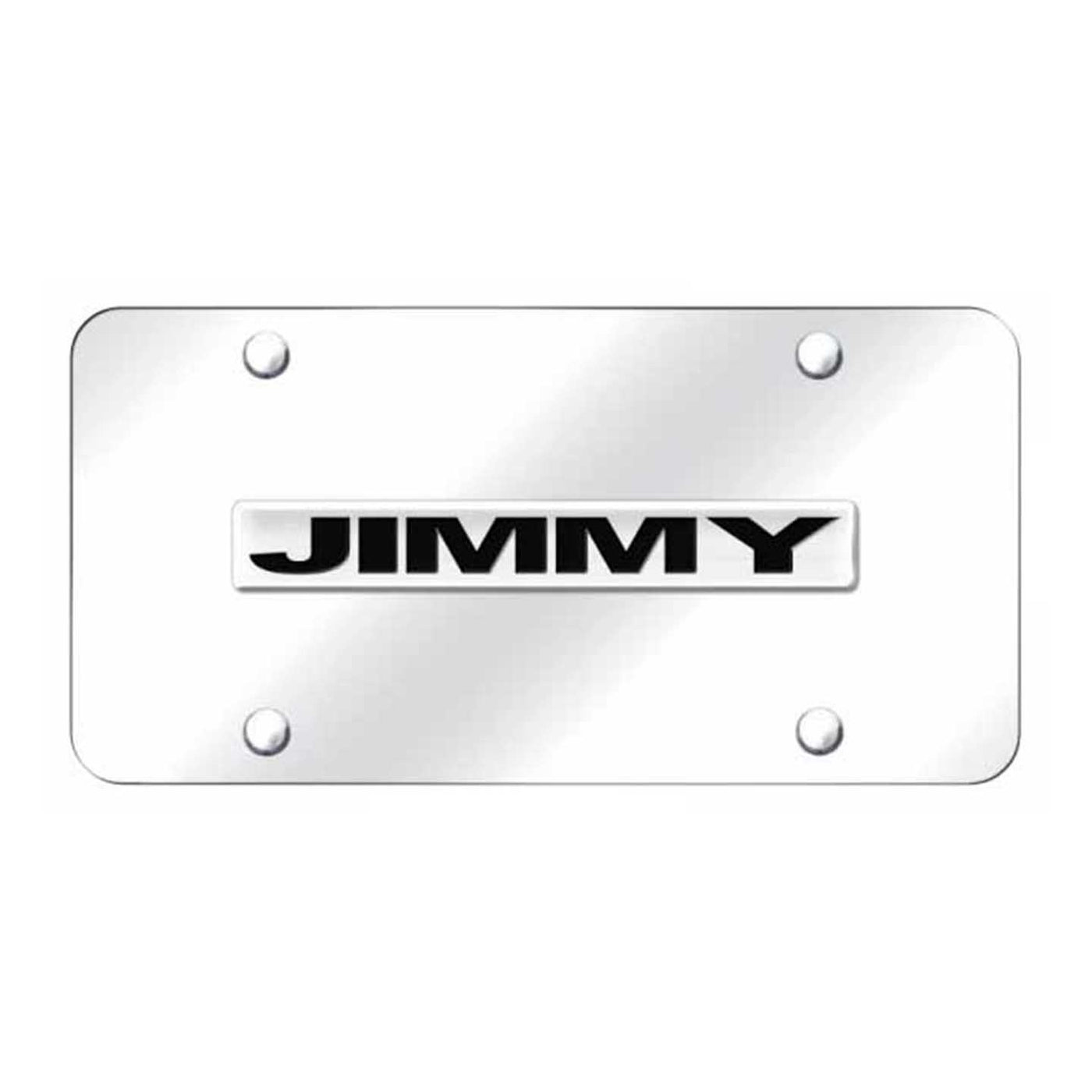 Jimmy Name License Plate - Chrome on Mirrored