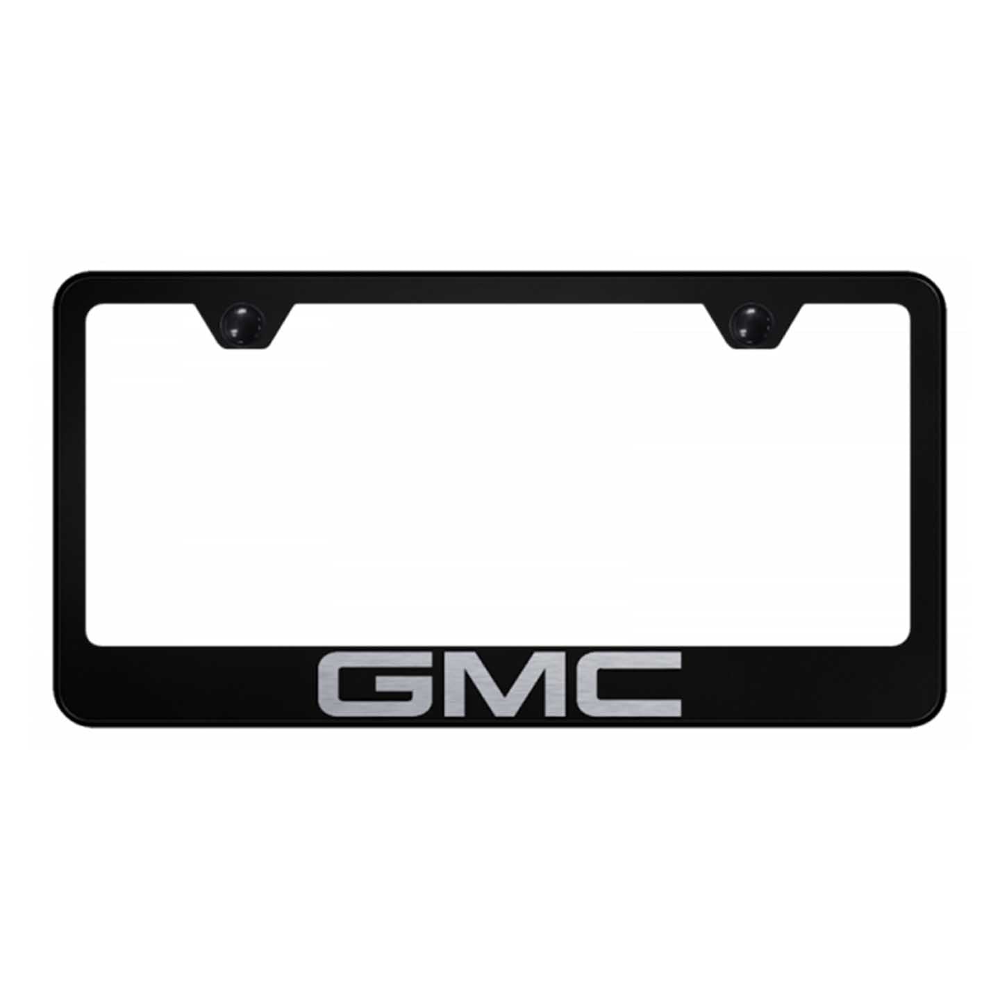 Black GMC Stainless Steel Frame - Laser Etched Black