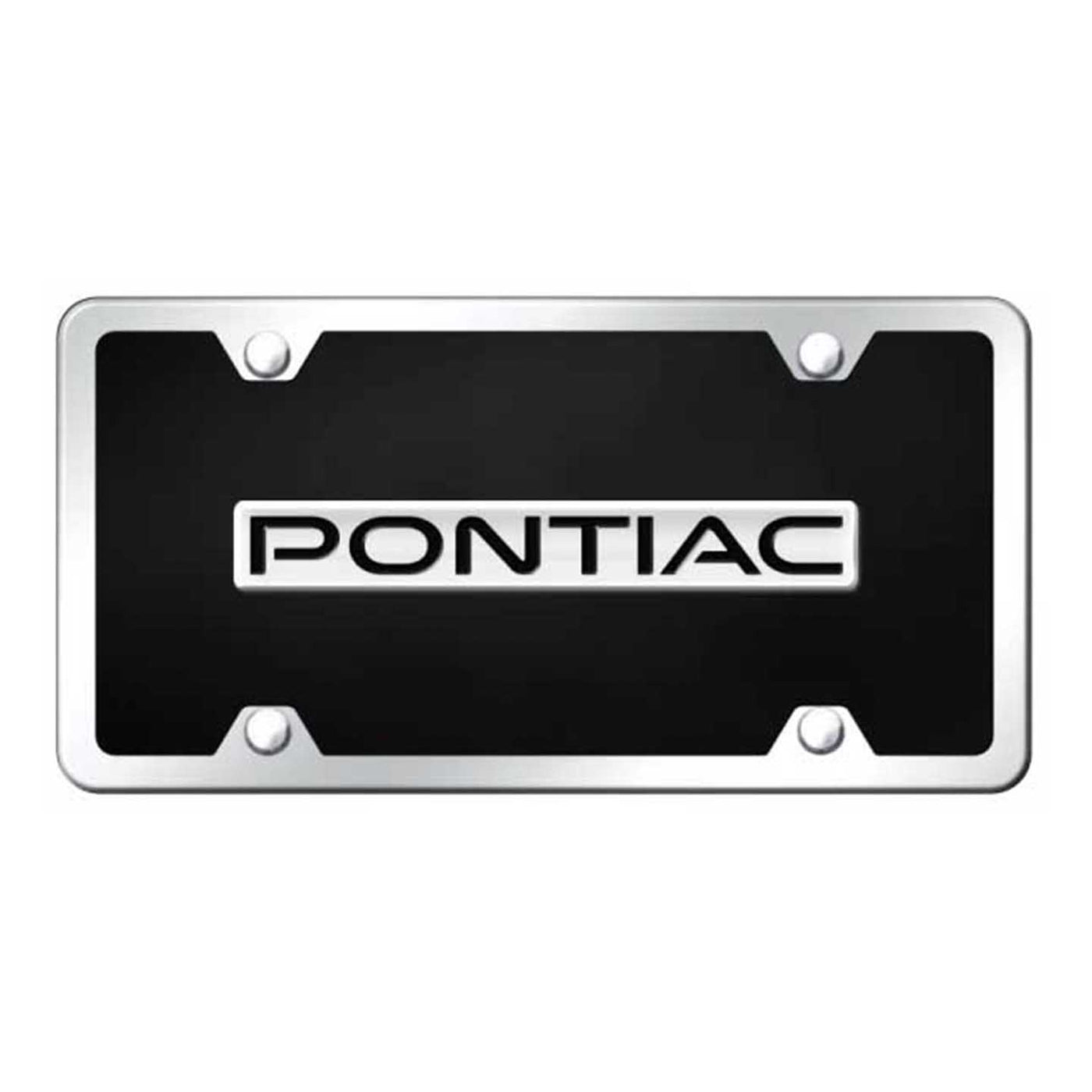 Pontiac Name Acrylic Kit - Chrome on Black