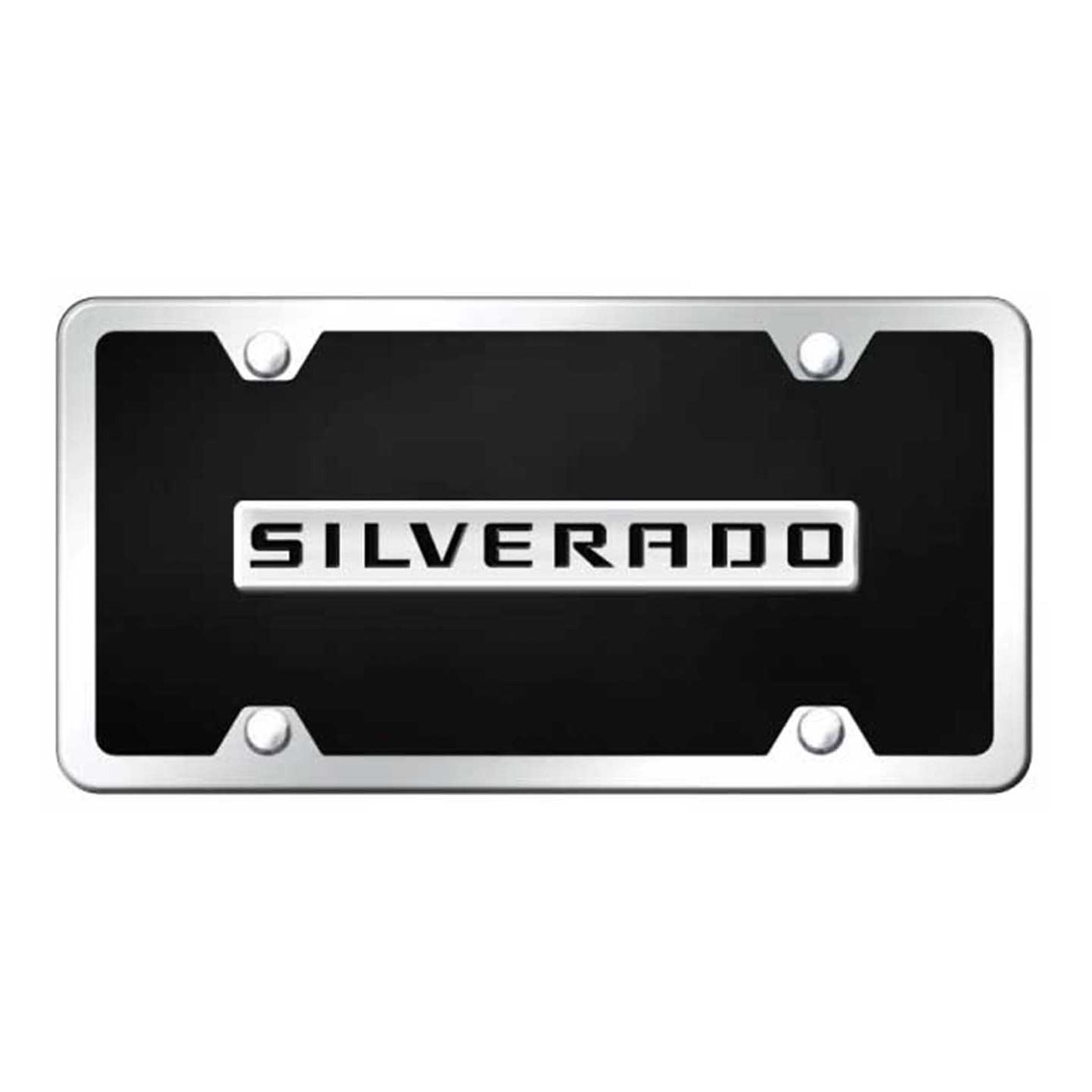 Silverado Name Acrylic Kit - Chrome on Black