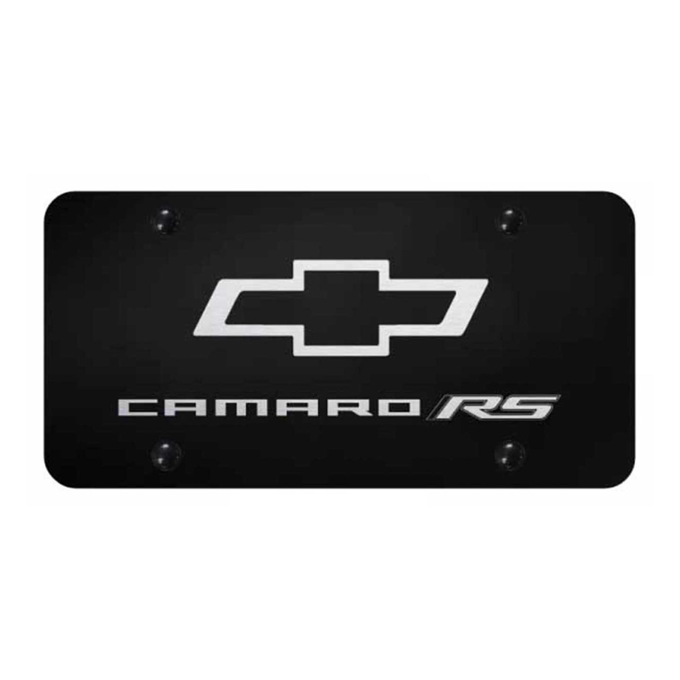 Camaro RS License Plate - Laser Etched Black