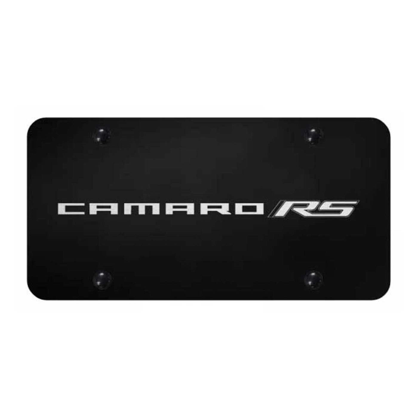 Camaro RS (Name Only) License Plate - Laser Etched Black