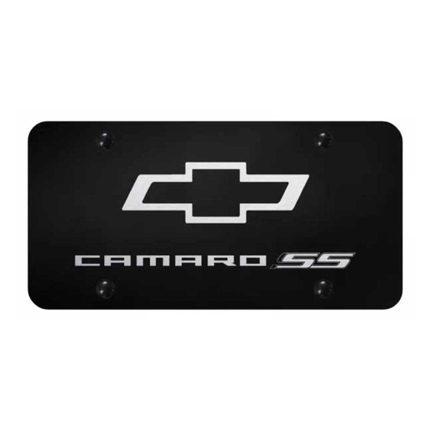 Camaro SS License Plate - Laser Etched Black