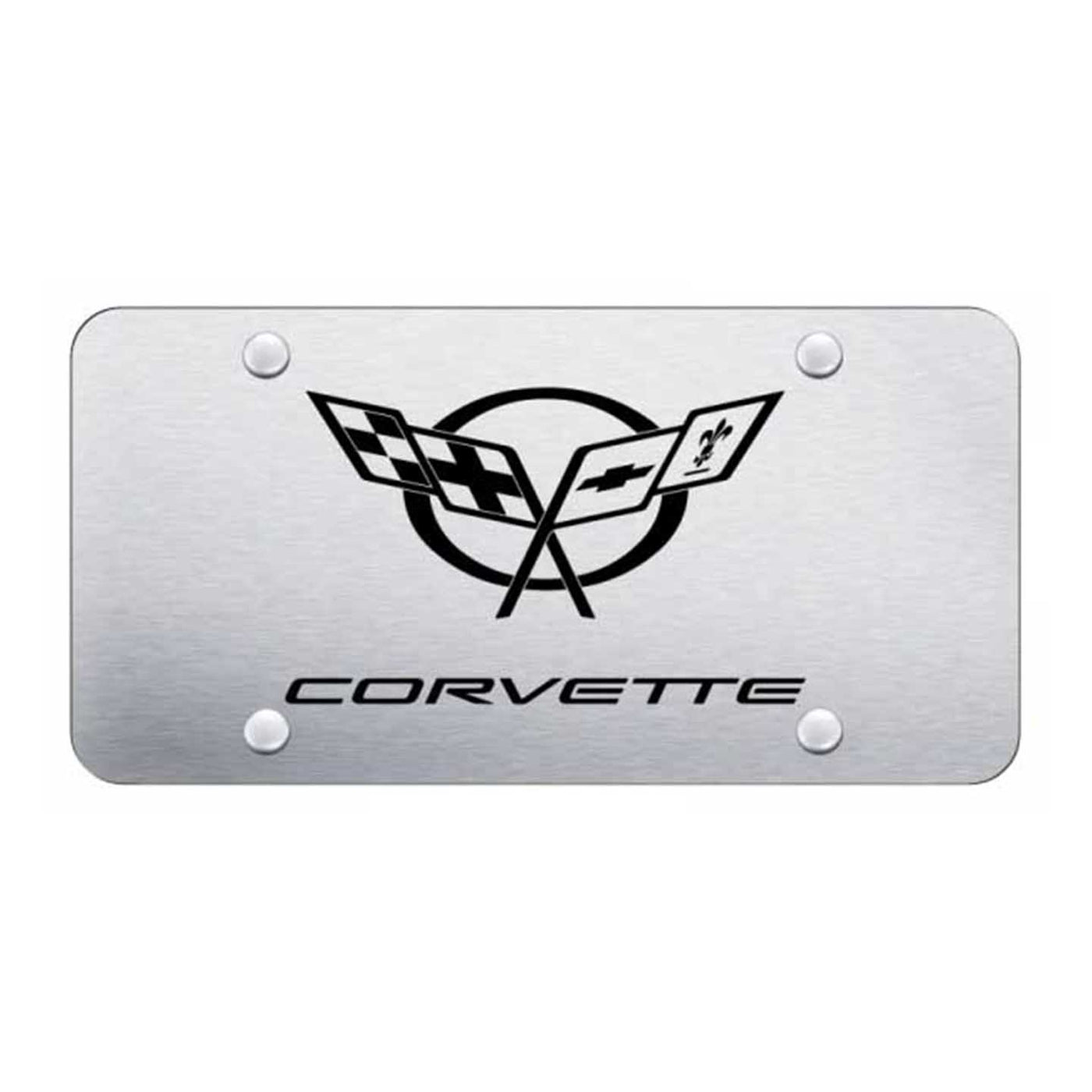 Corvette C5 License Plate - Laser Etched Brushed