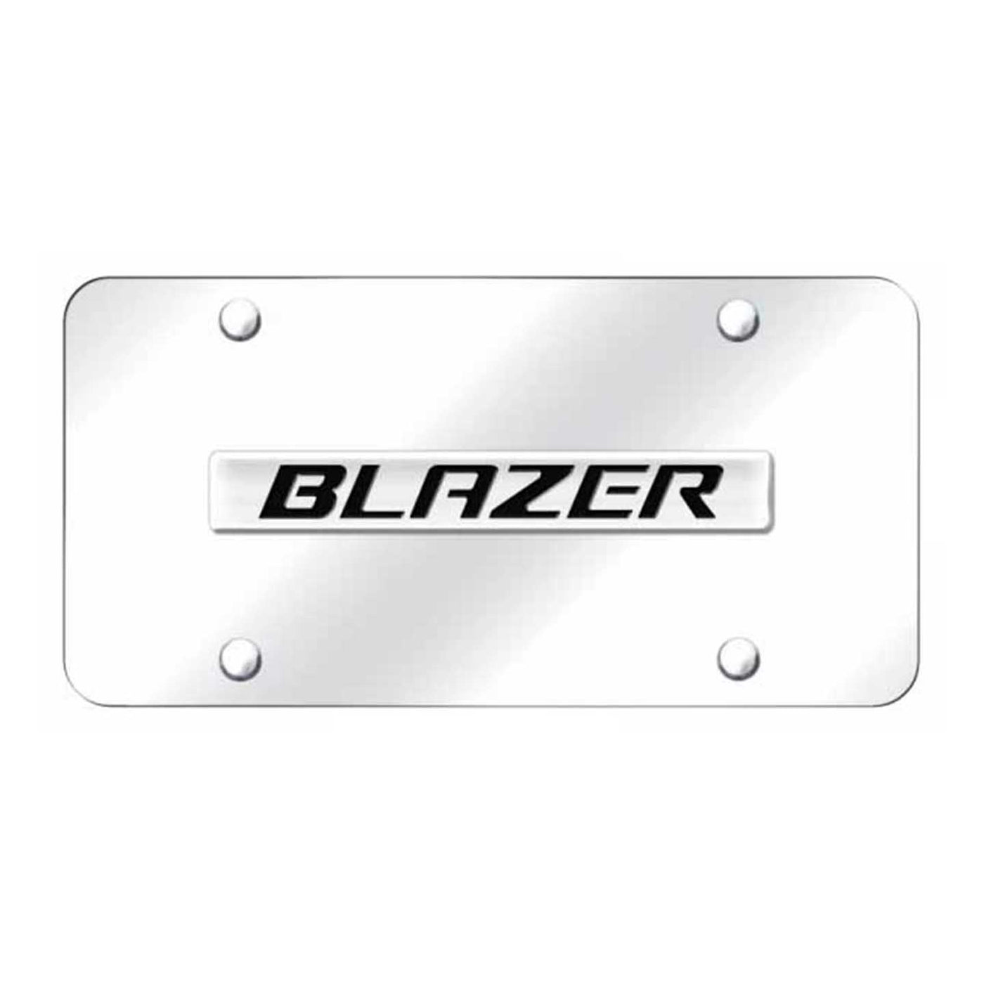 Blazer Name License Plate - Chrome on Mirrored