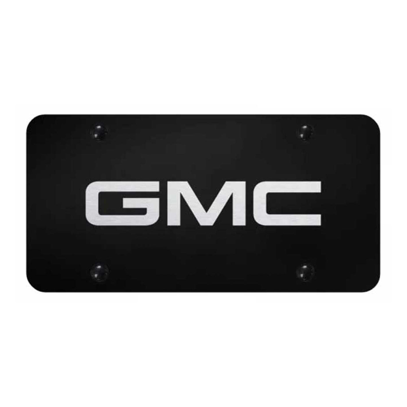 GMC License Plate - Laser Etched Rugged Black