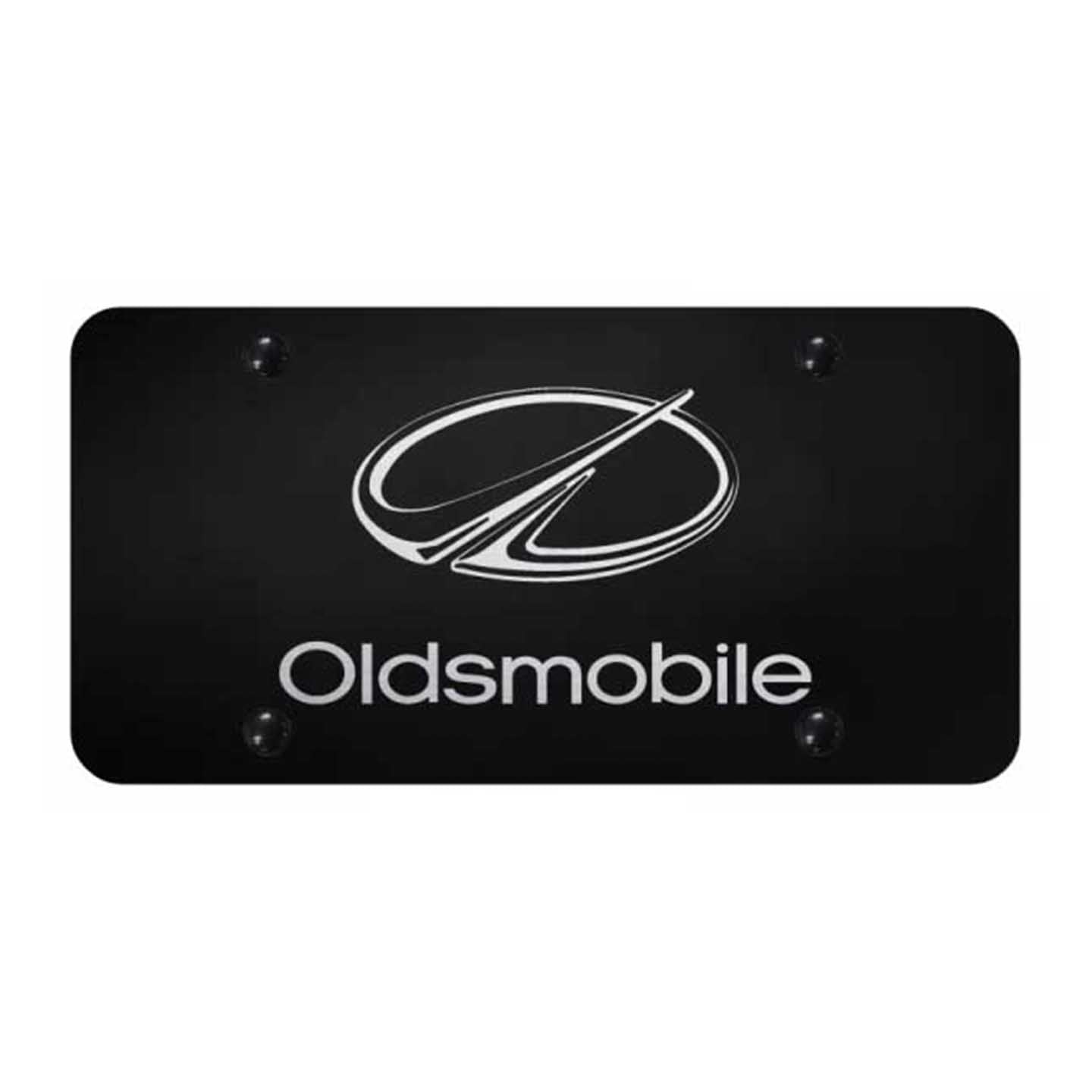 Black Oldsmobile License Plate - Laser Etched Black