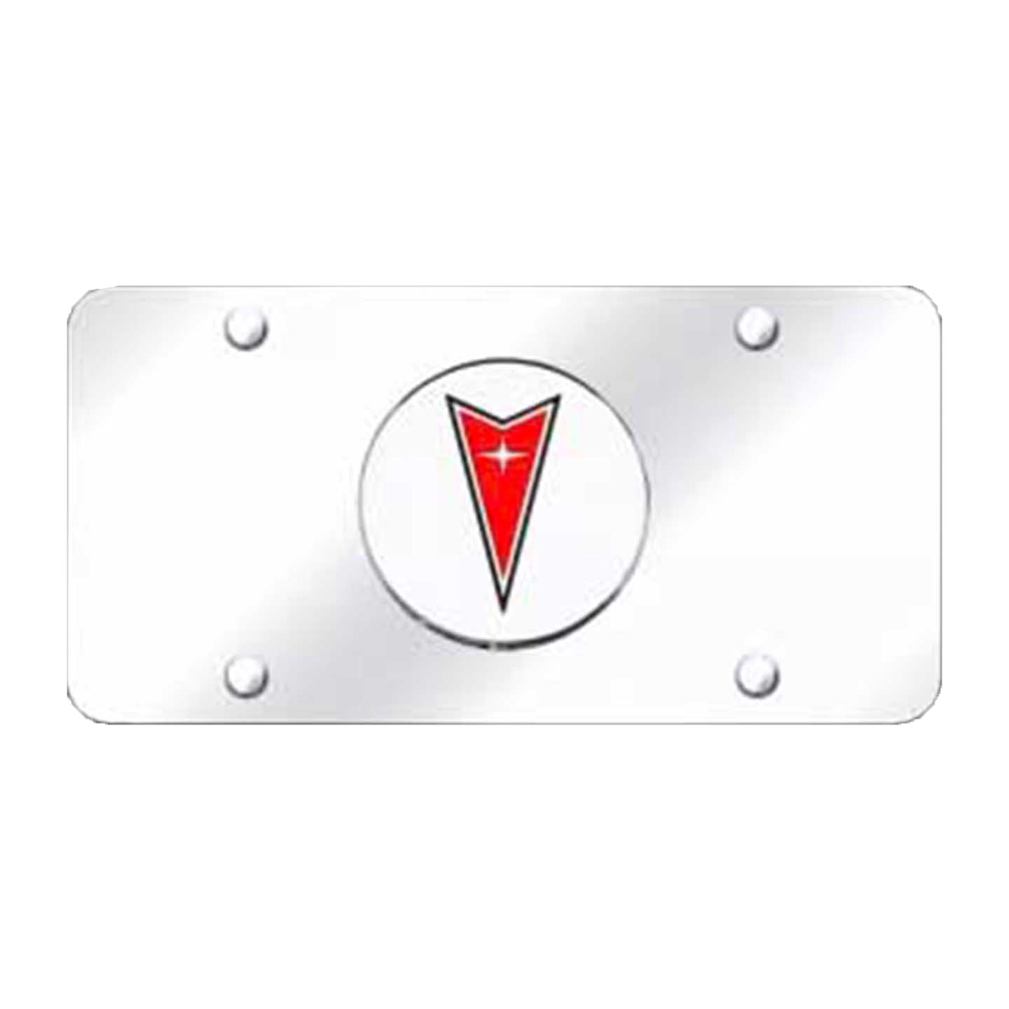 Lavender Pontiac License Plate - Chrome on Mirrored