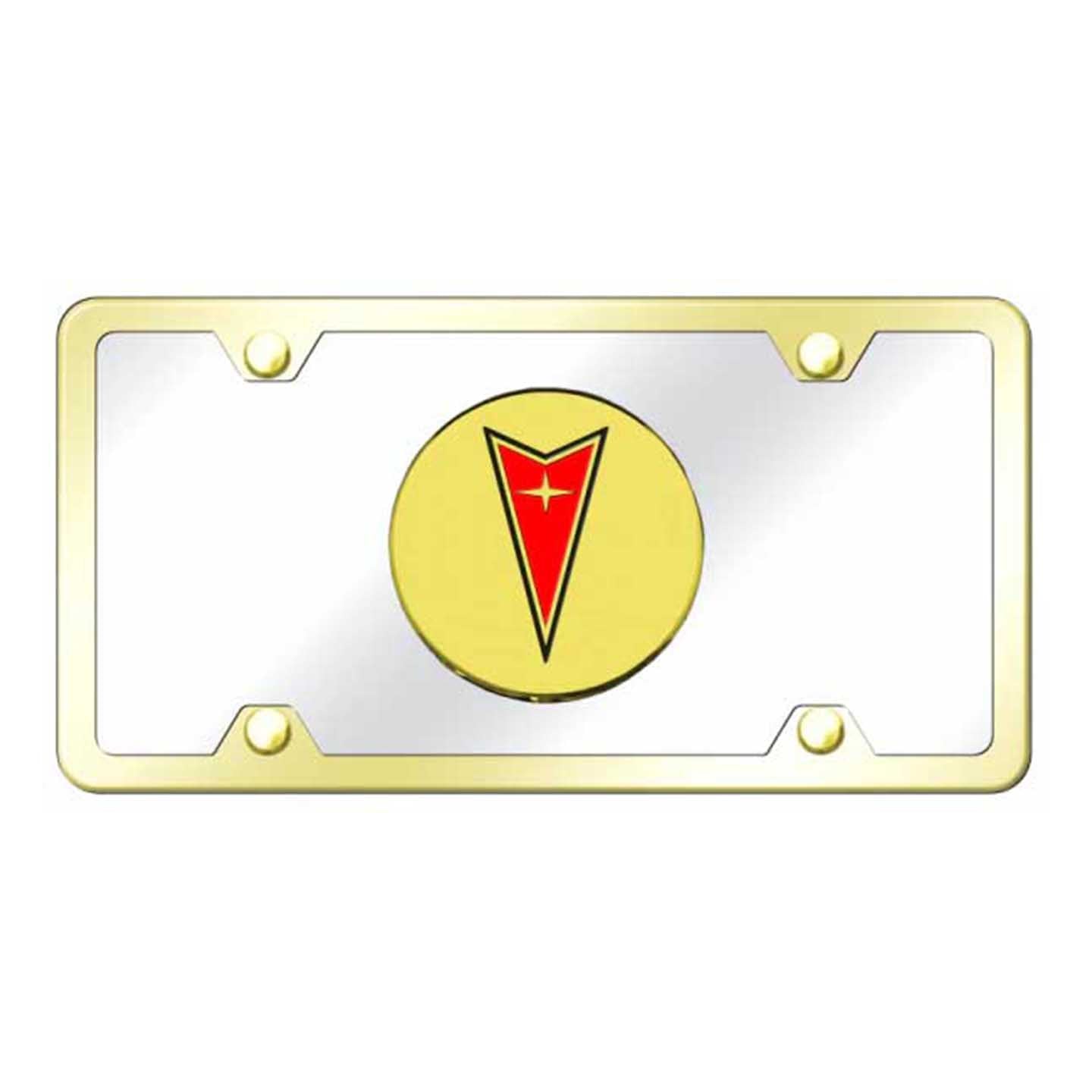 Beige Pontiac Plate Kit - Gold on Mirrored
