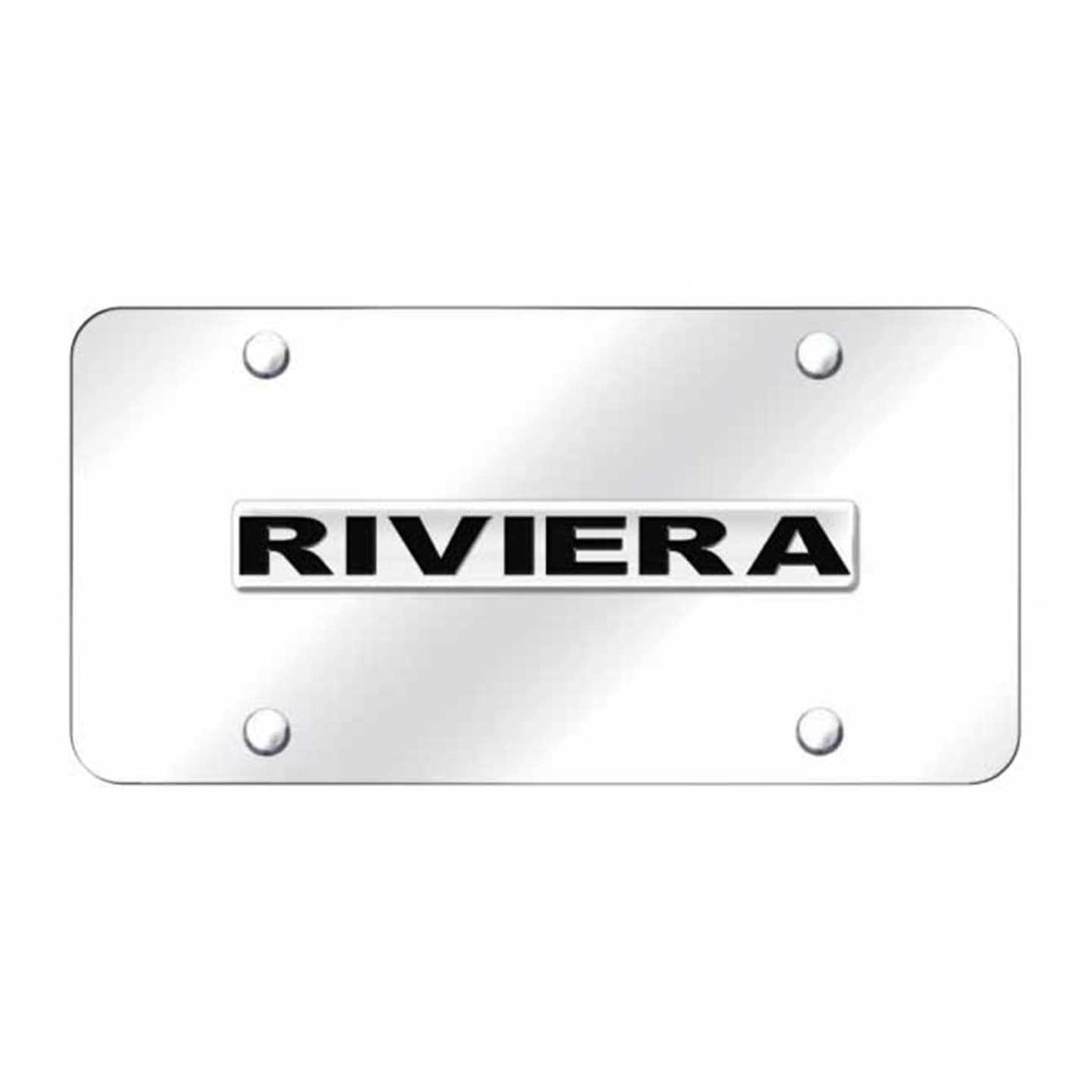 Riviera Name License Plate - Chrome on Mirrored