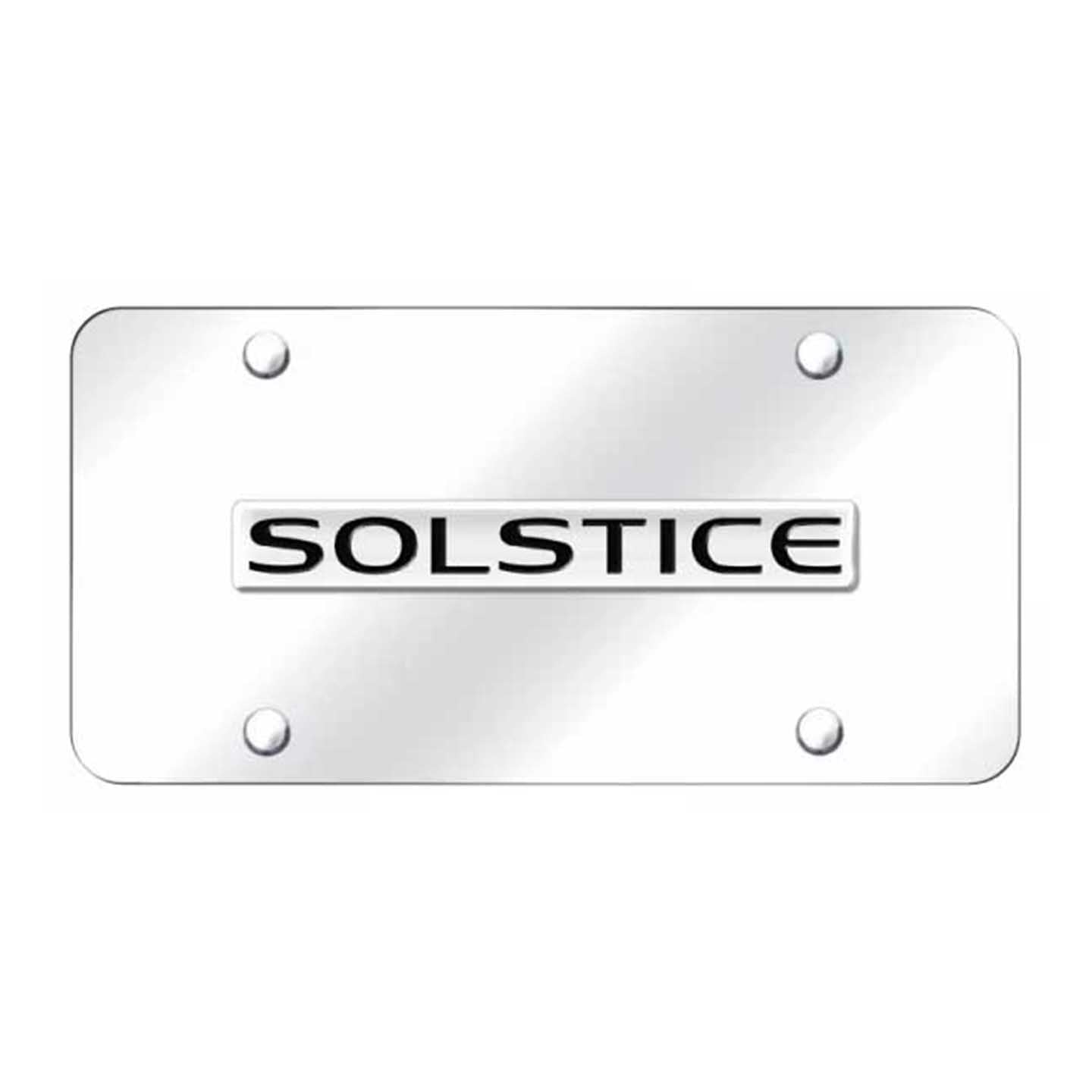 Lavender Solstice Name License Plate - Chrome on Mirrored