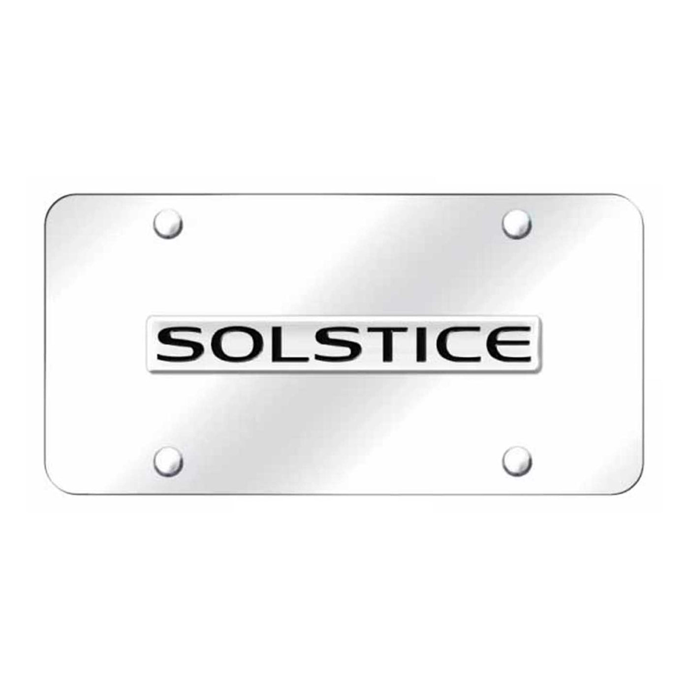 Solstice Name License Plate - Chrome on Mirrored