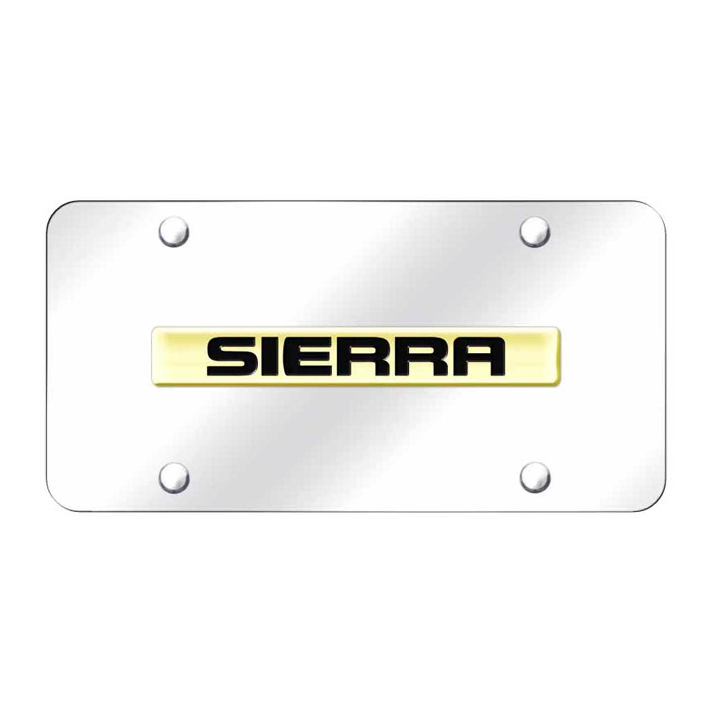 Sierra Name License Plate - Gold on Mirrored