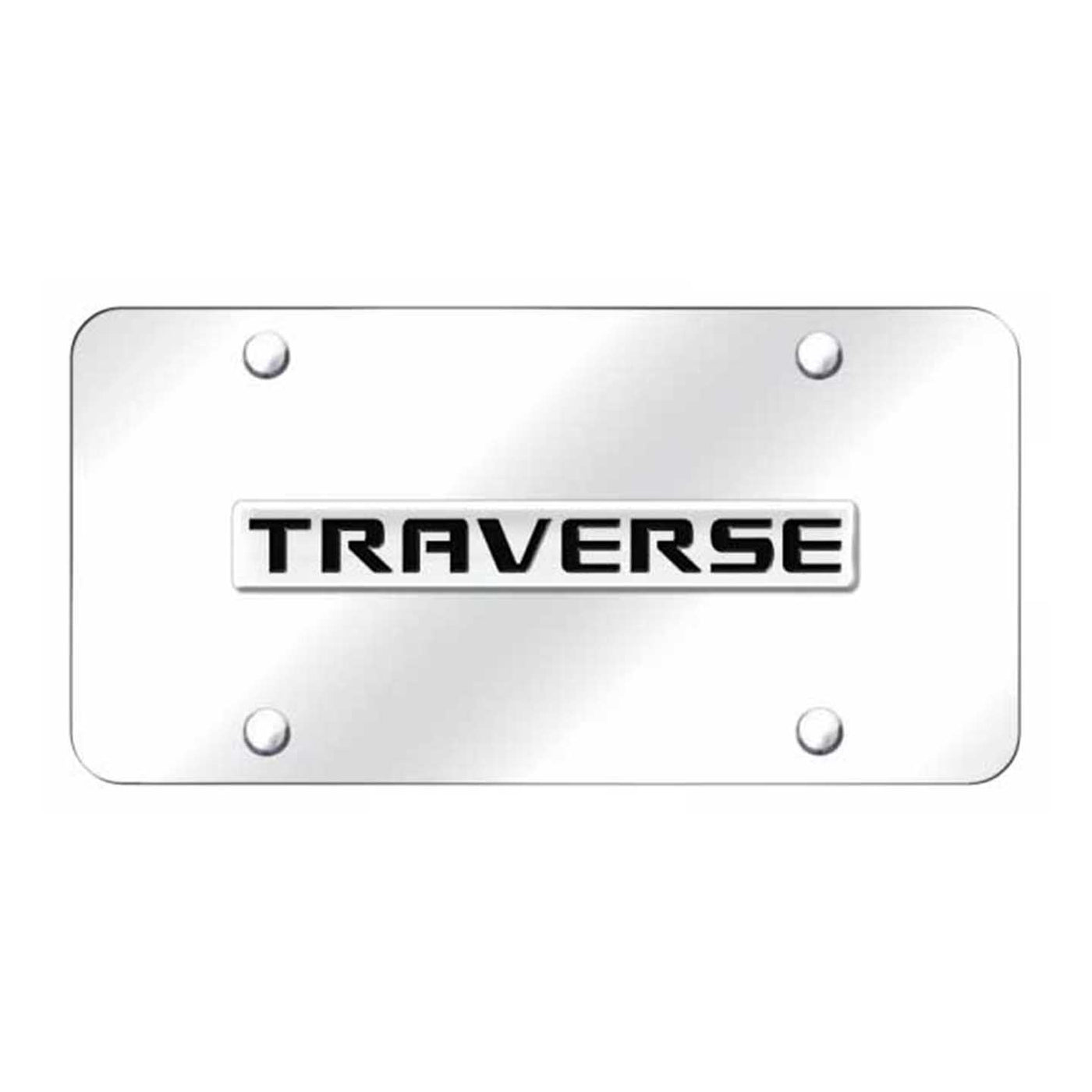 Traverse Name License Plate - Chrome on Mirrored