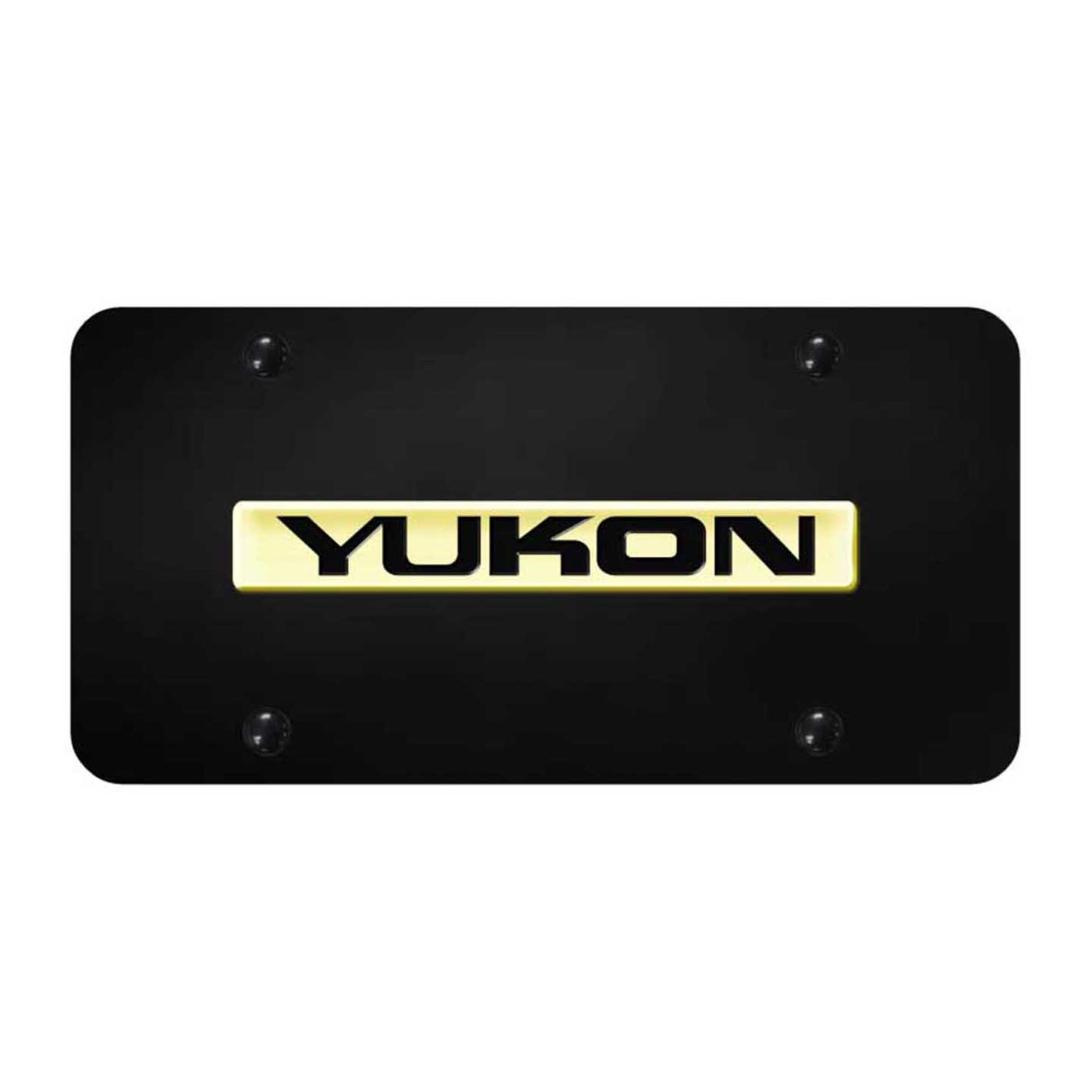 Yukon Name License Plate - Gold on Black